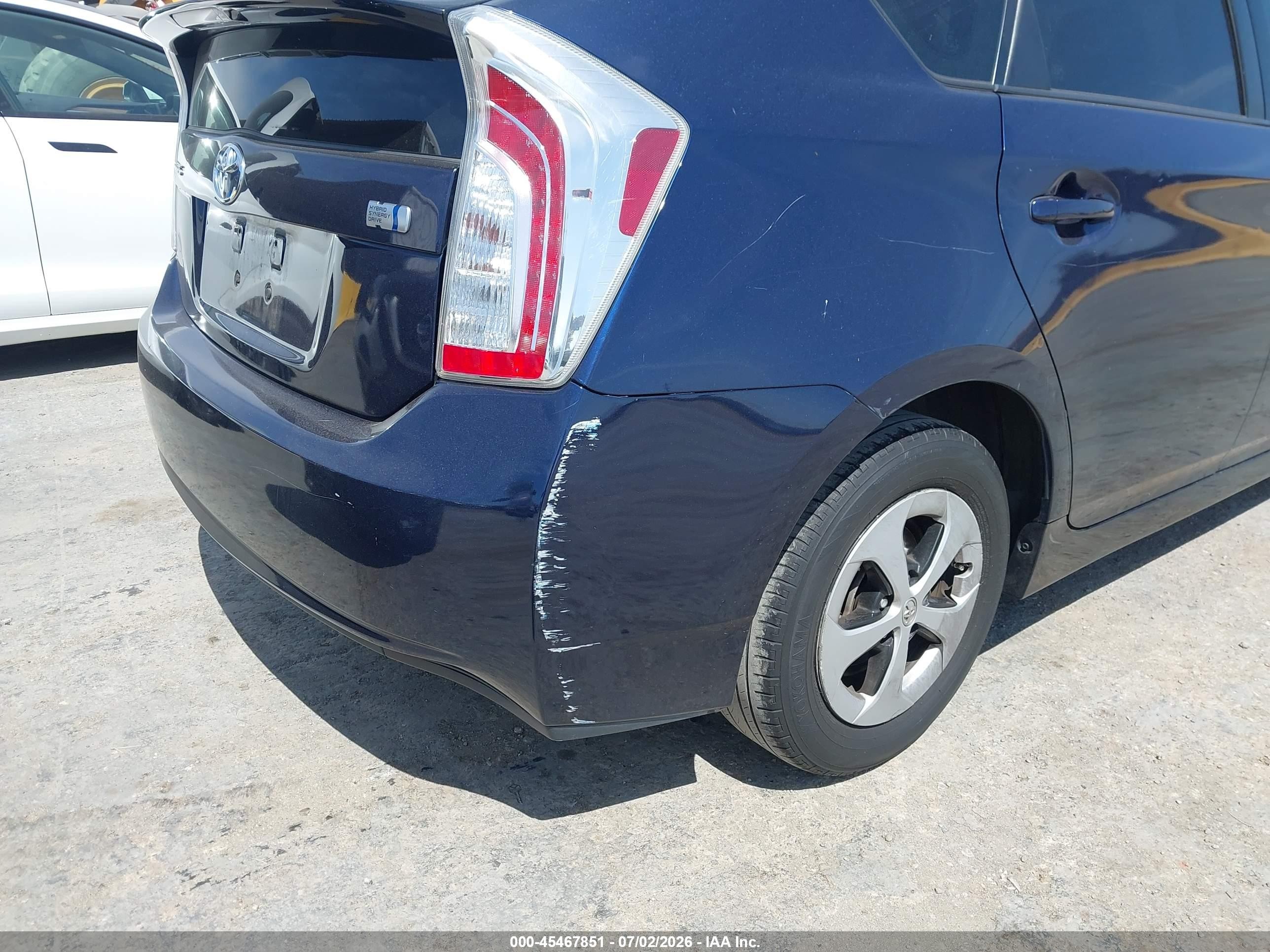 2012 Toyota Prius Two Dark Blue vin: JTDKN3DU1C1614434