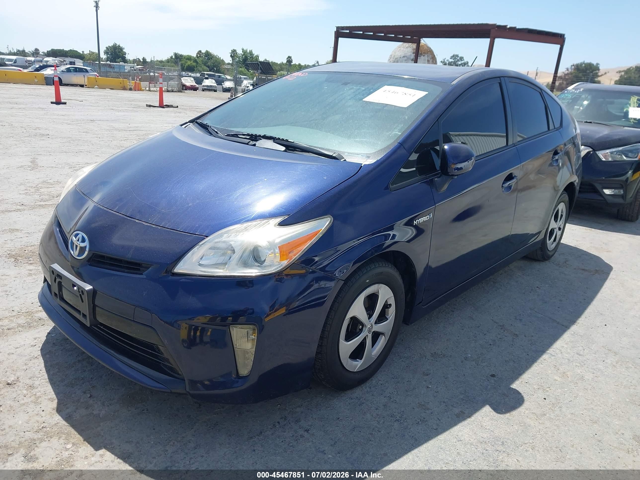 2012 Toyota Prius Two Dark Blue vin: JTDKN3DU1C1614434