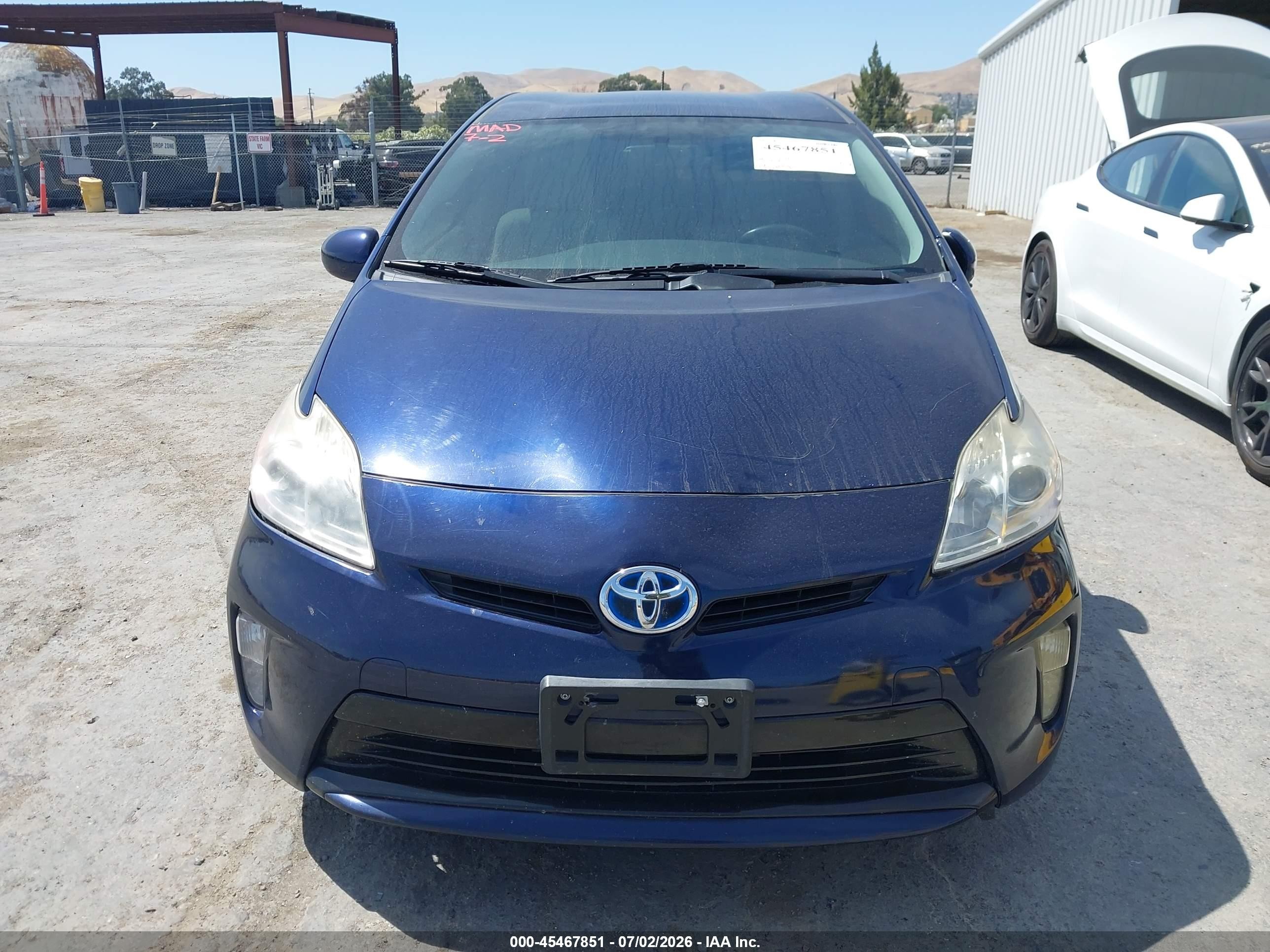 2012 Toyota Prius Two Dark Blue vin: JTDKN3DU1C1614434