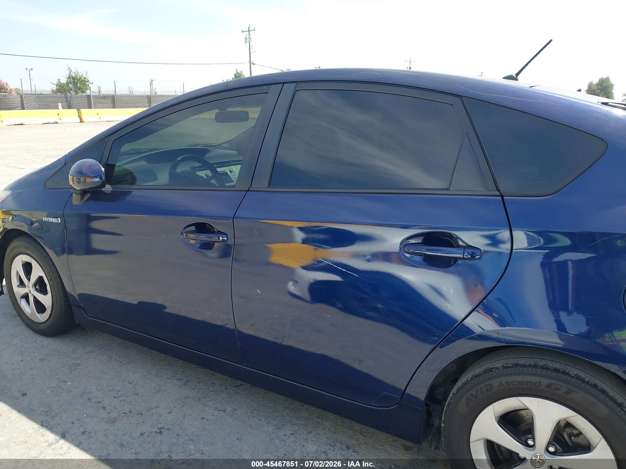 2012 Toyota Prius Two Dark Blue vin: JTDKN3DU1C1614434