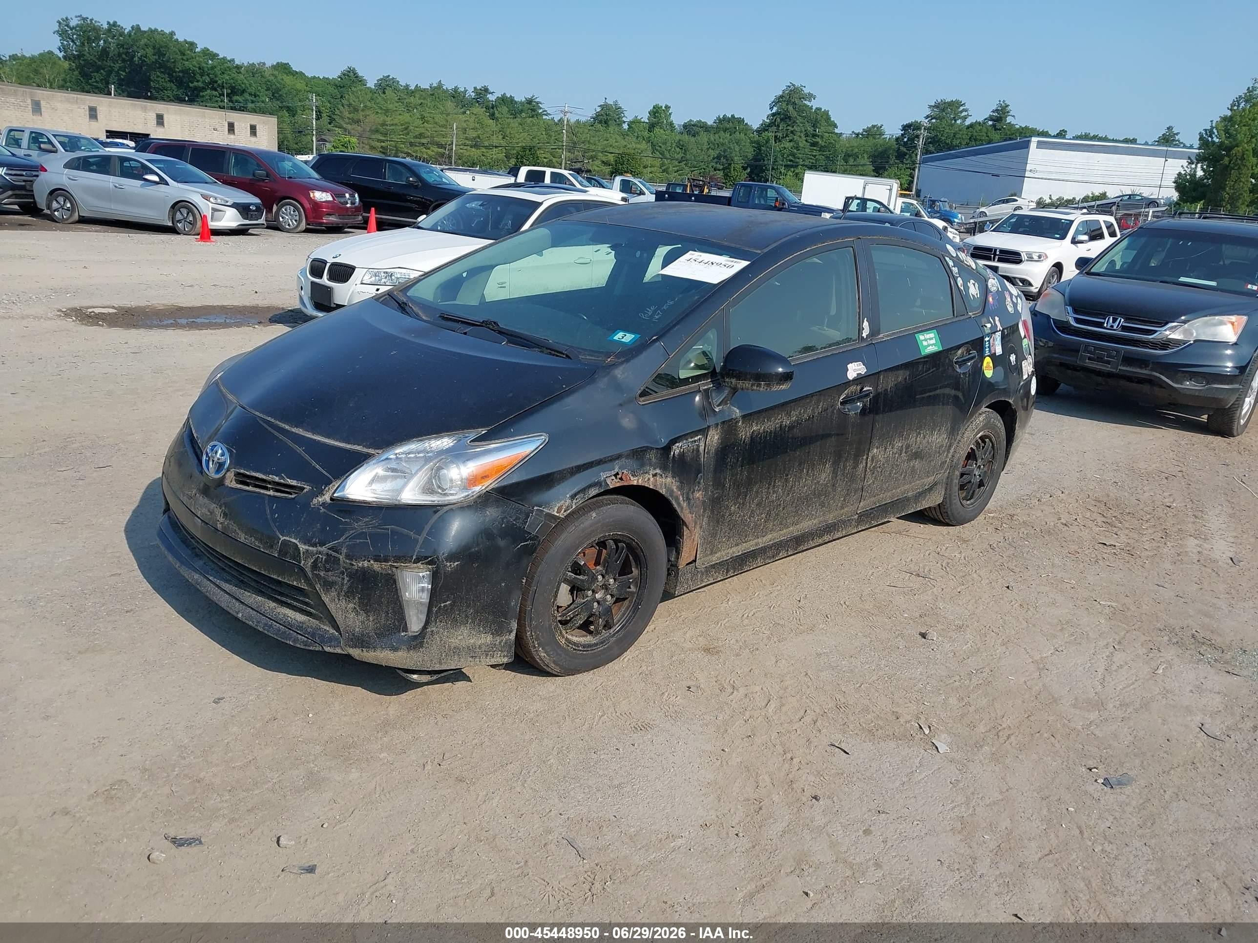 2012 Toyota Prius Two Black vin: JTDKN3DU1C5407180