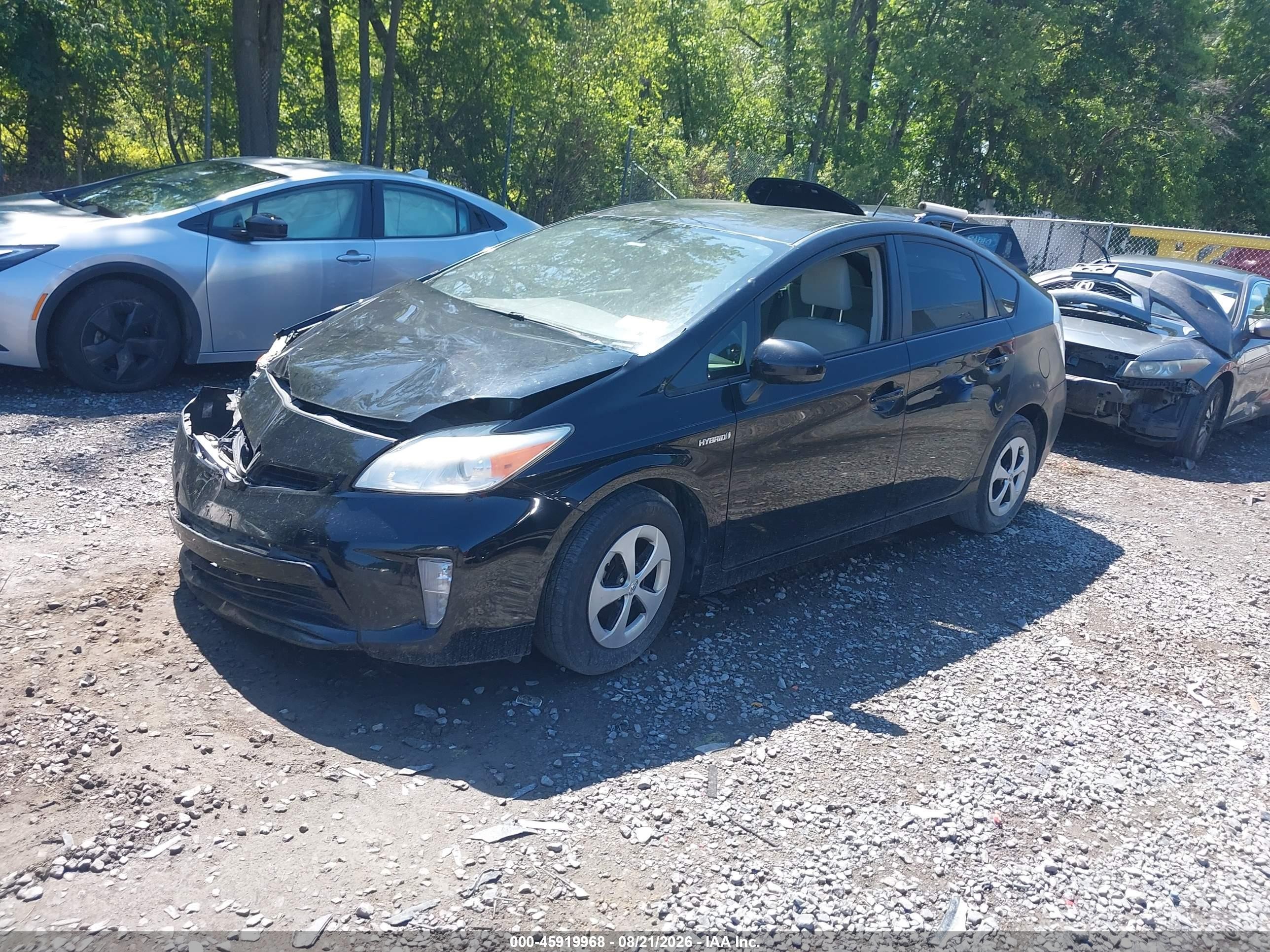 2012 Toyota Prius Two Black vin: JTDKN3DU1C5437764