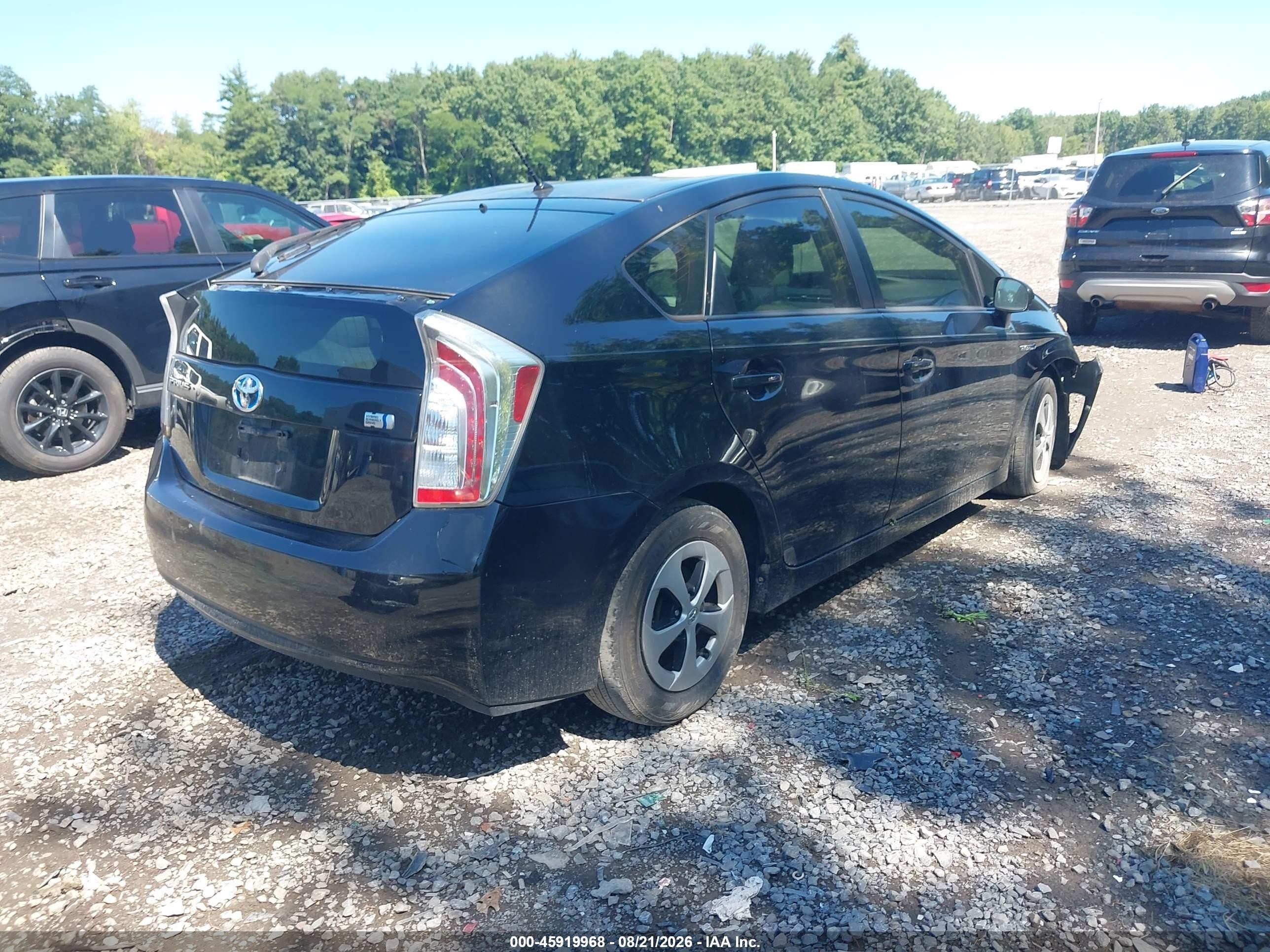 2012 Toyota Prius Two Black vin: JTDKN3DU1C5437764