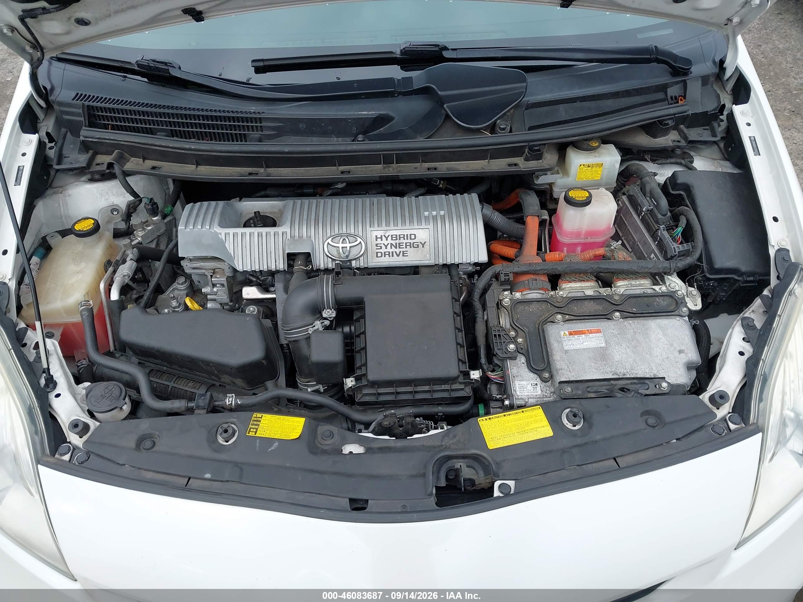 2012 Toyota Prius Three White vin: JTDKN3DU1C5453334
