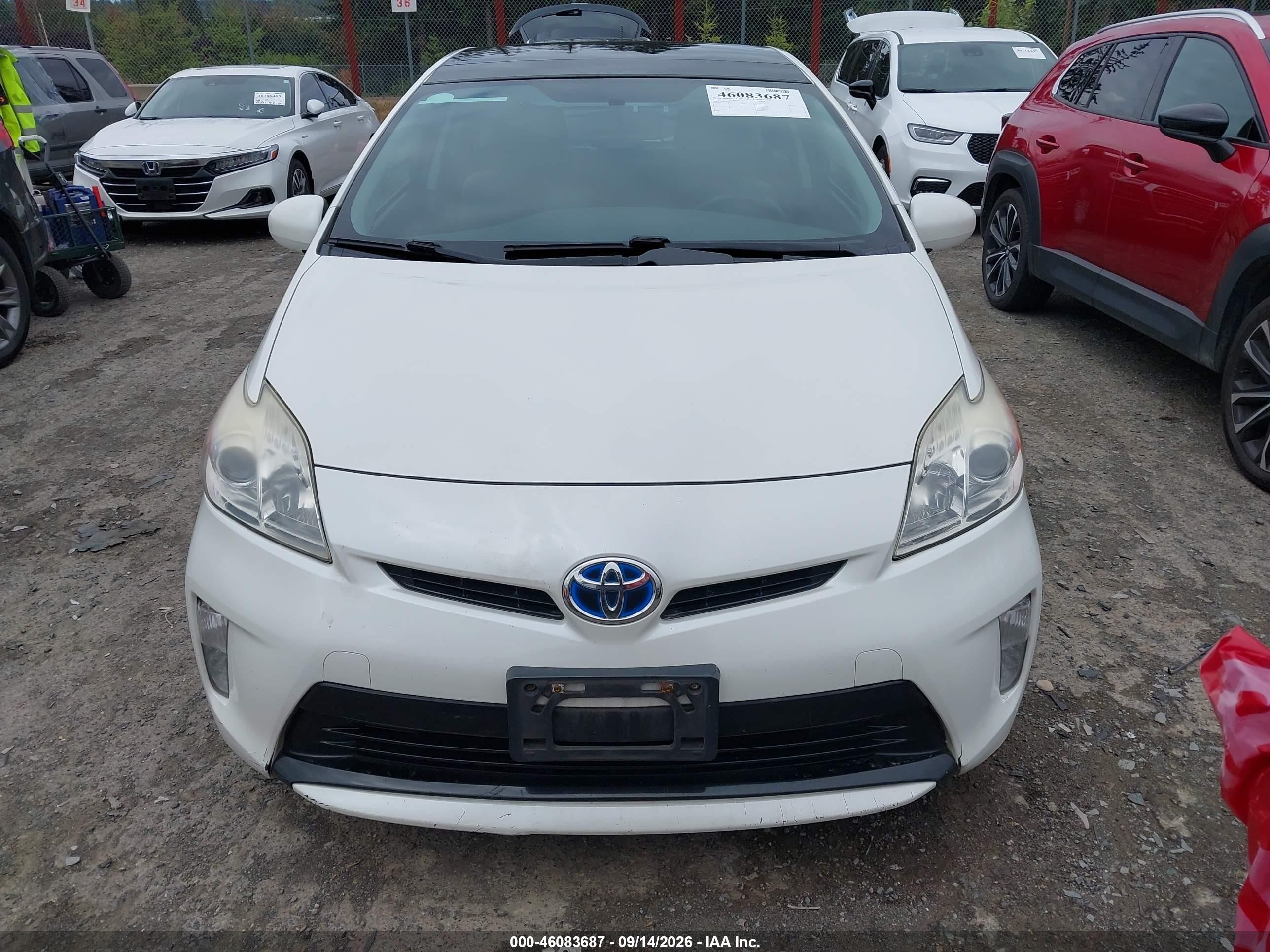 2012 Toyota Prius Three White vin: JTDKN3DU1C5453334