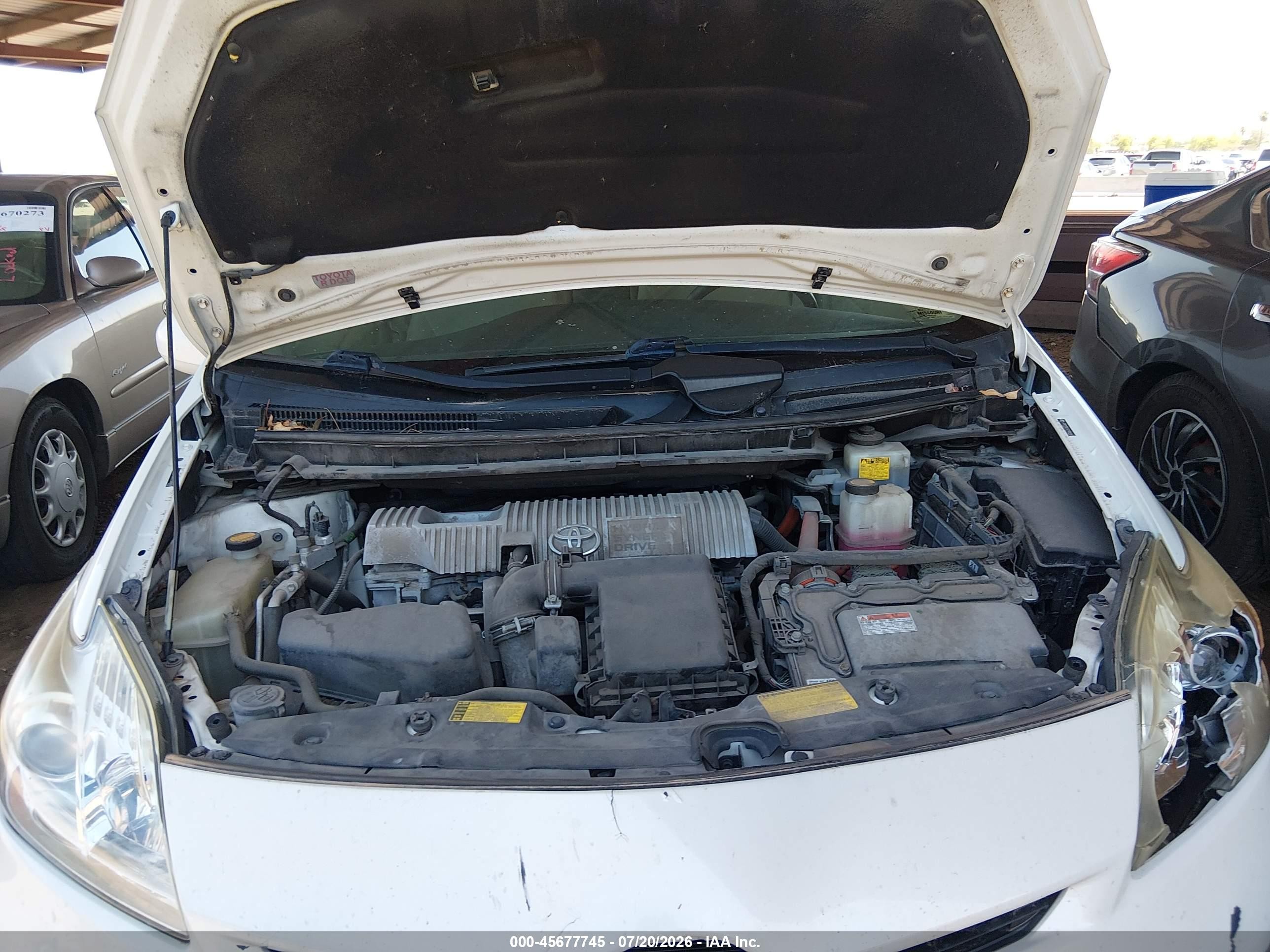 2012 Toyota Prius Three White vin: JTDKN3DU1C5486947