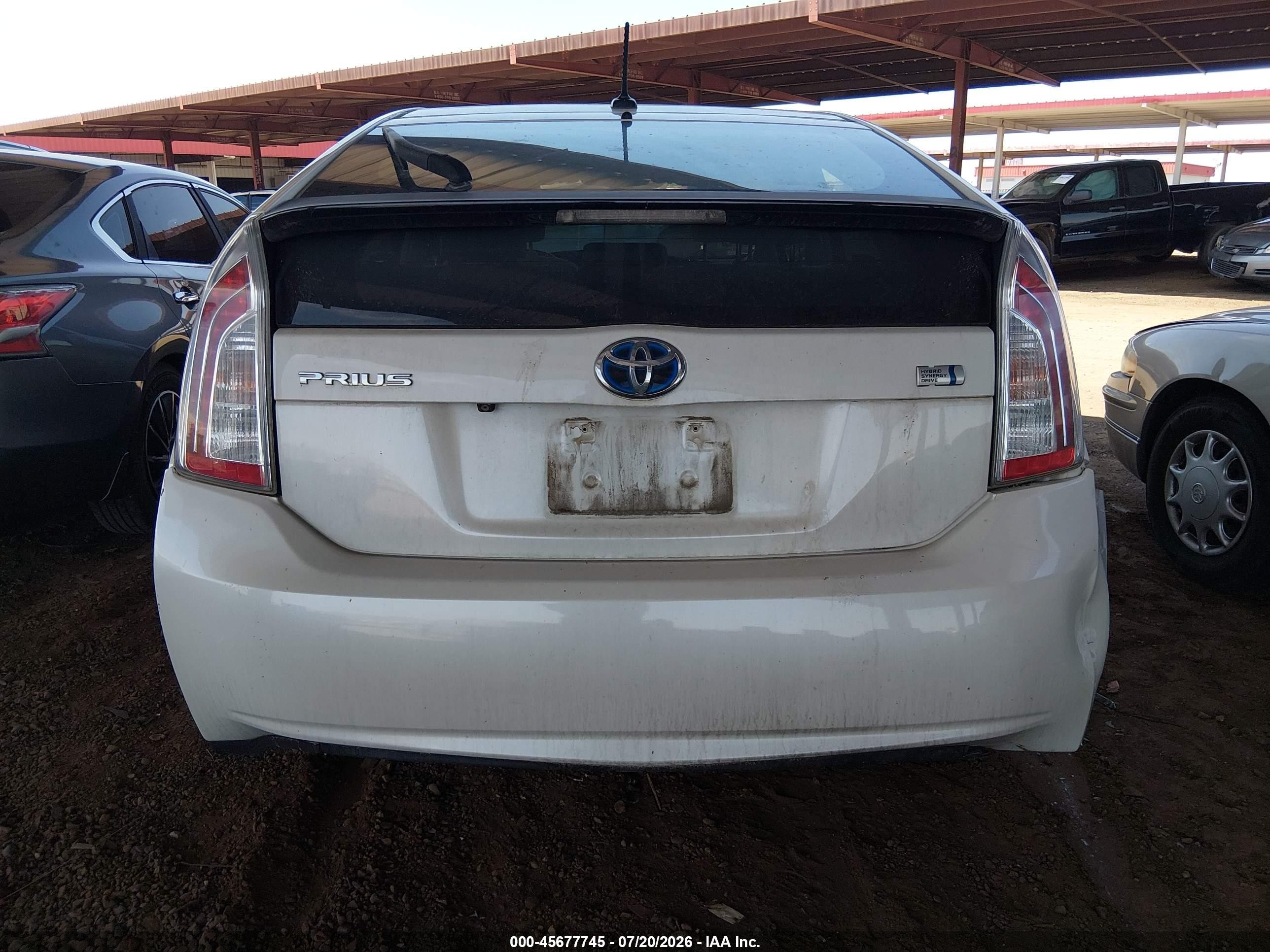 2012 Toyota Prius Three White vin: JTDKN3DU1C5486947