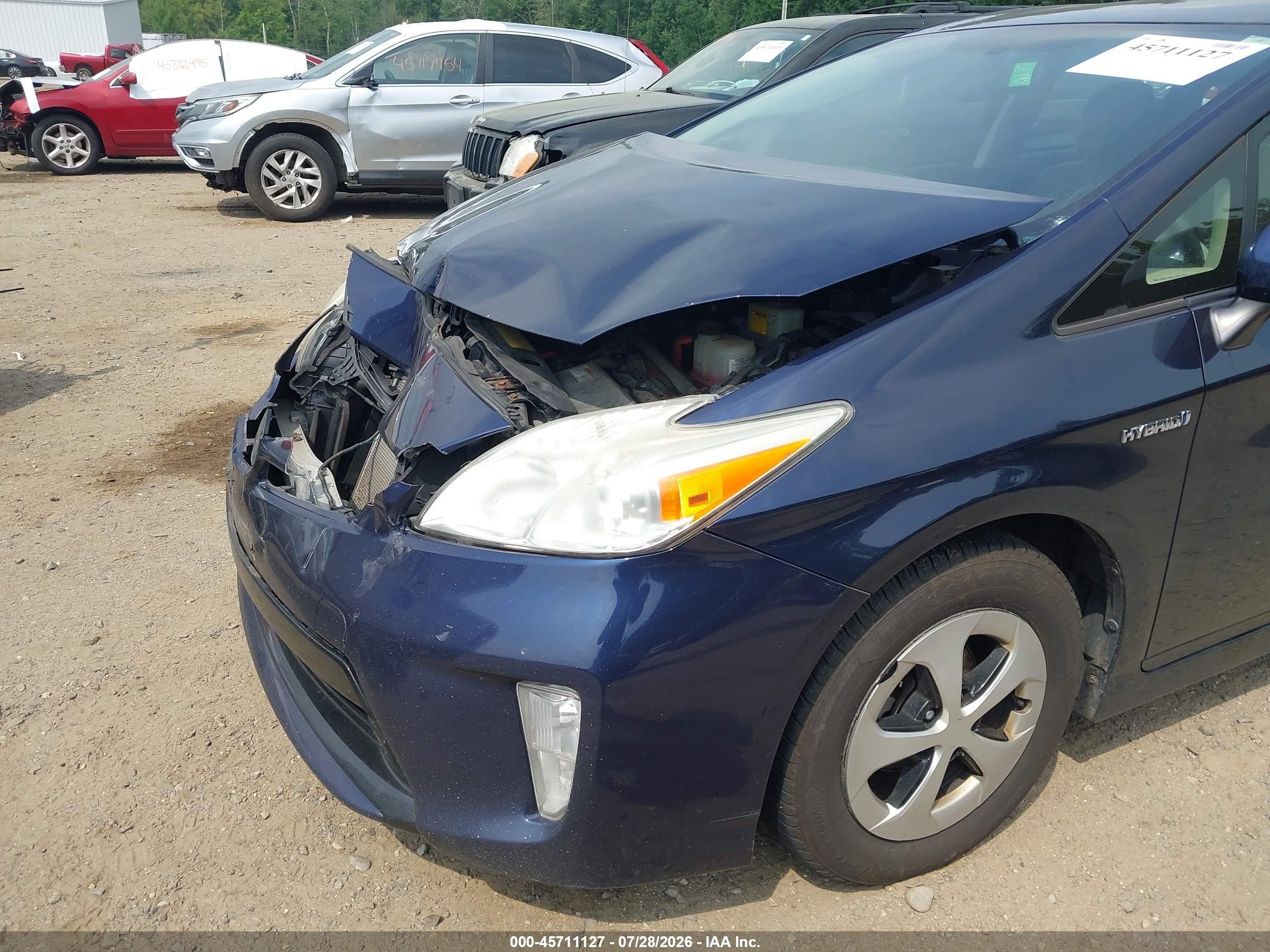 2013 Toyota Prius Two Dark Blue vin: JTDKN3DU1D0351014