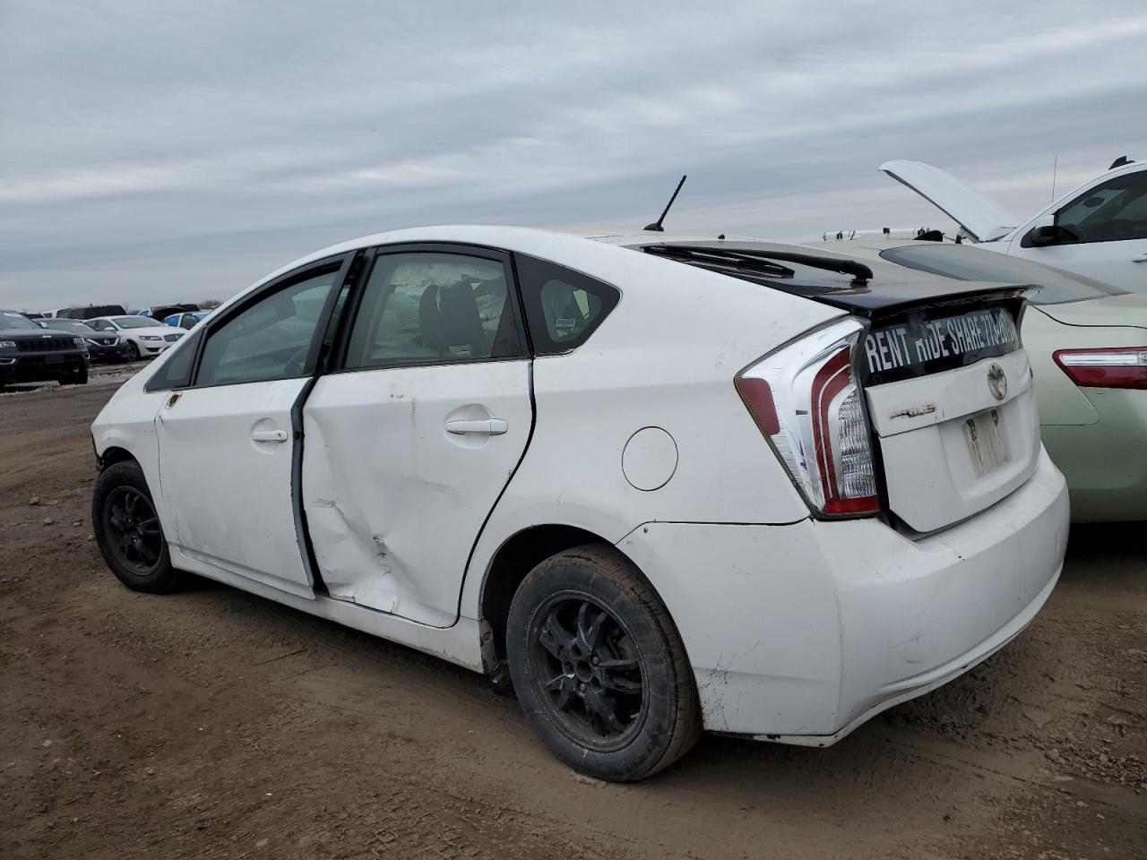 2013 Toyota Prius White vin: JTDKN3DU1D1630666