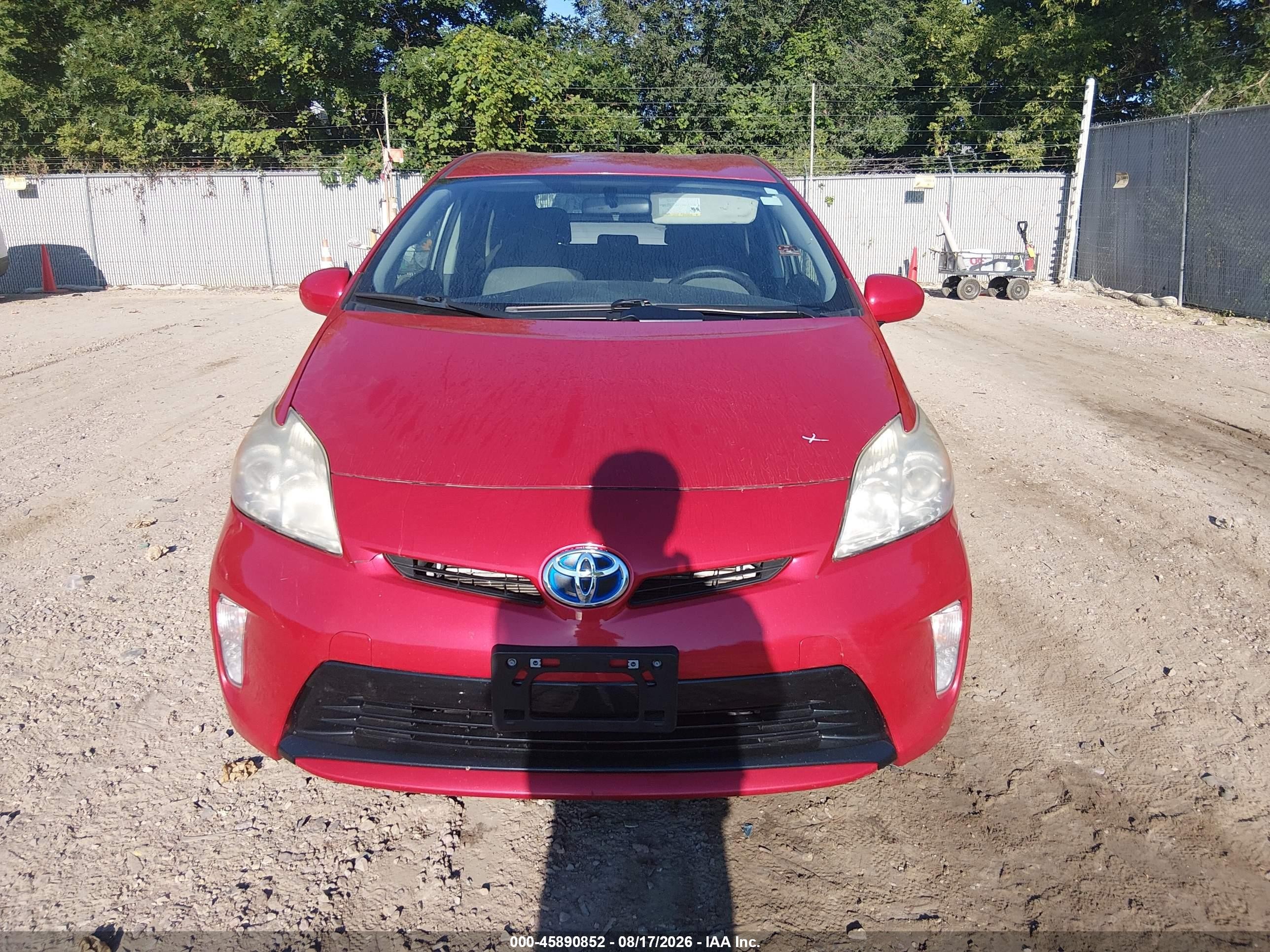 2013 Toyota Prius Two Красный vin: JTDKN3DU1D1703535
