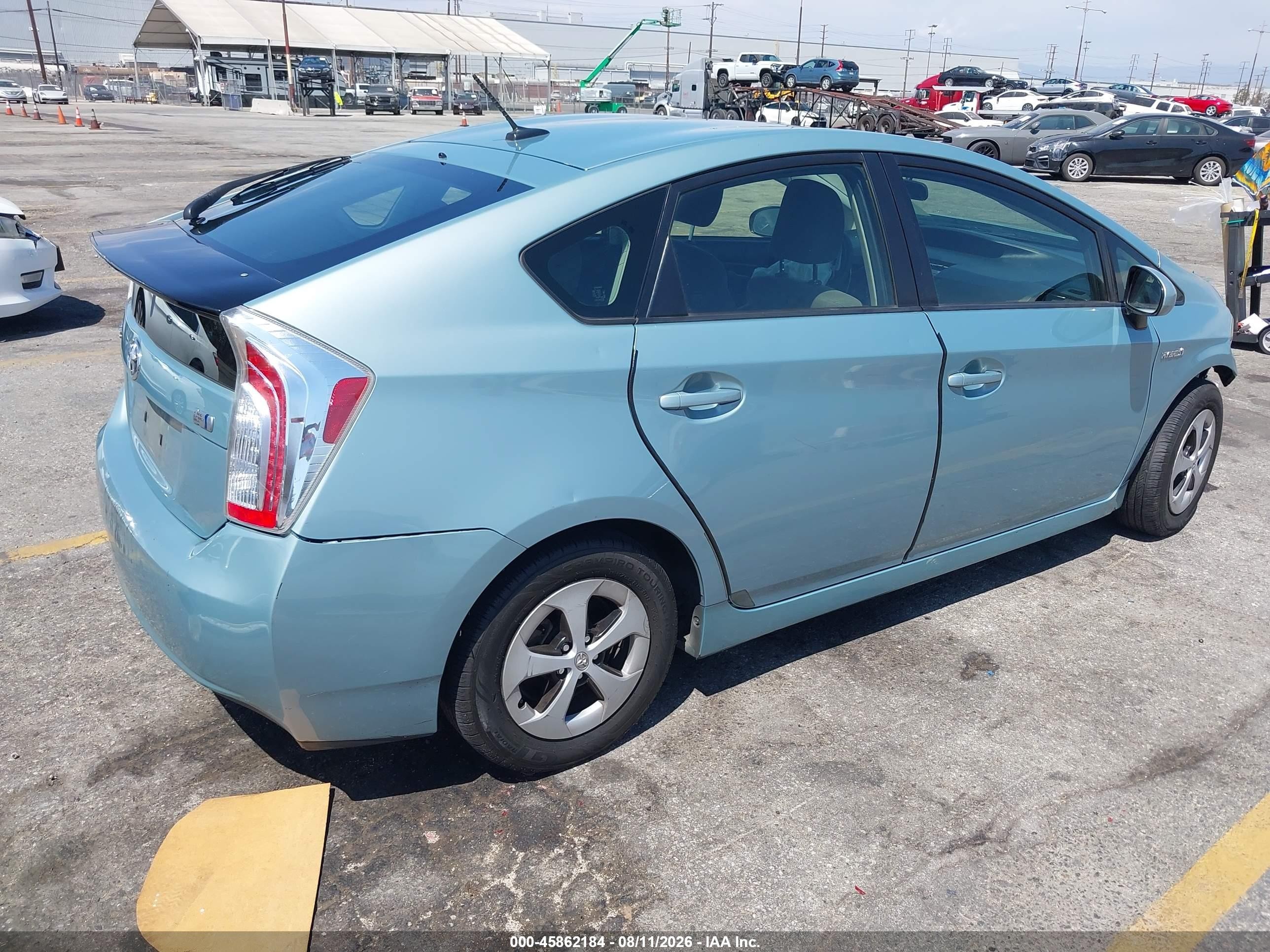 2013 Toyota Prius Three Light Blue vin: JTDKN3DU1D5569974