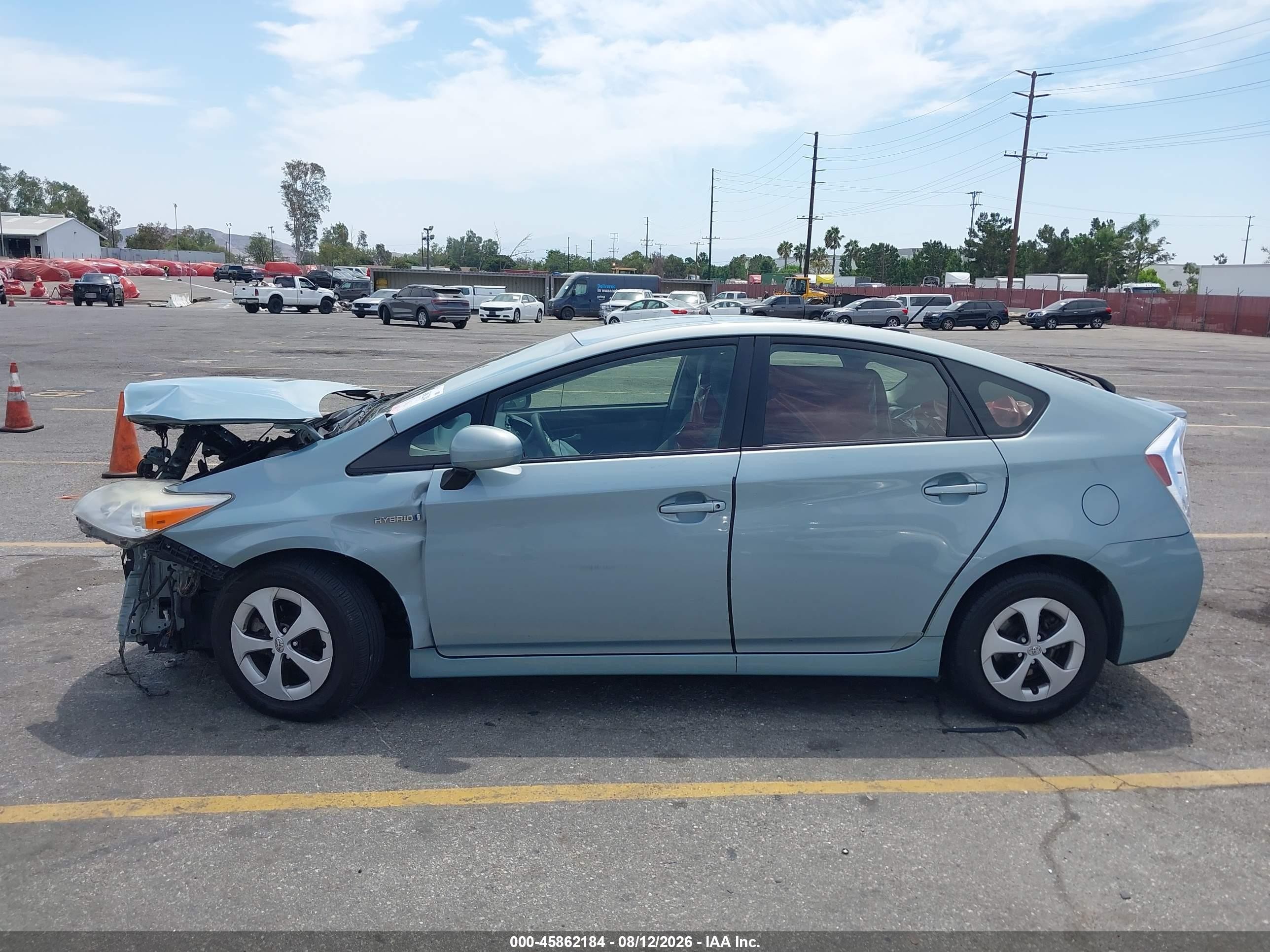 2013 Toyota Prius Three Light Blue vin: JTDKN3DU1D5569974