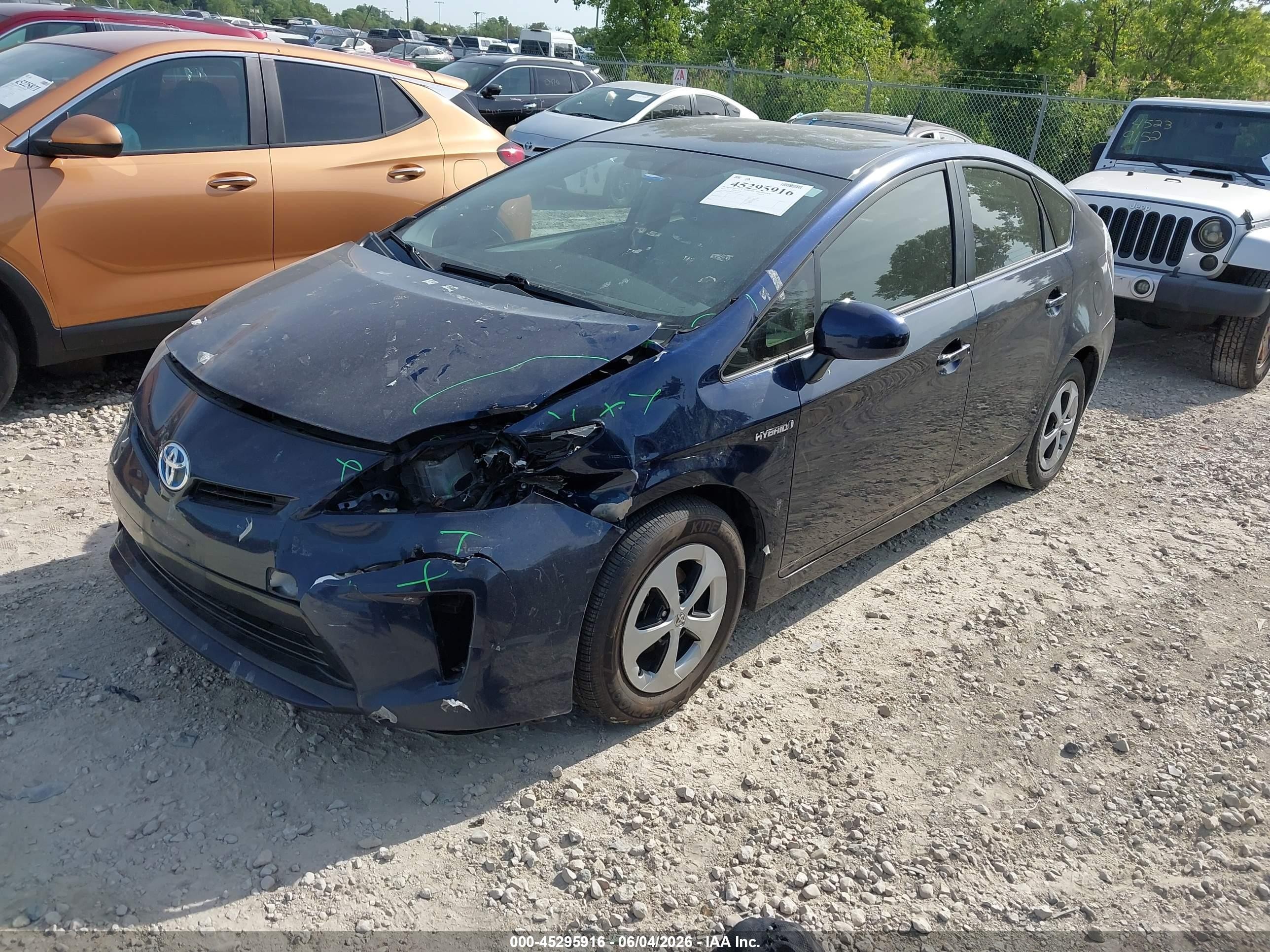 2014 Toyota Prius Four Blue vin: JTDKN3DU1E1752655