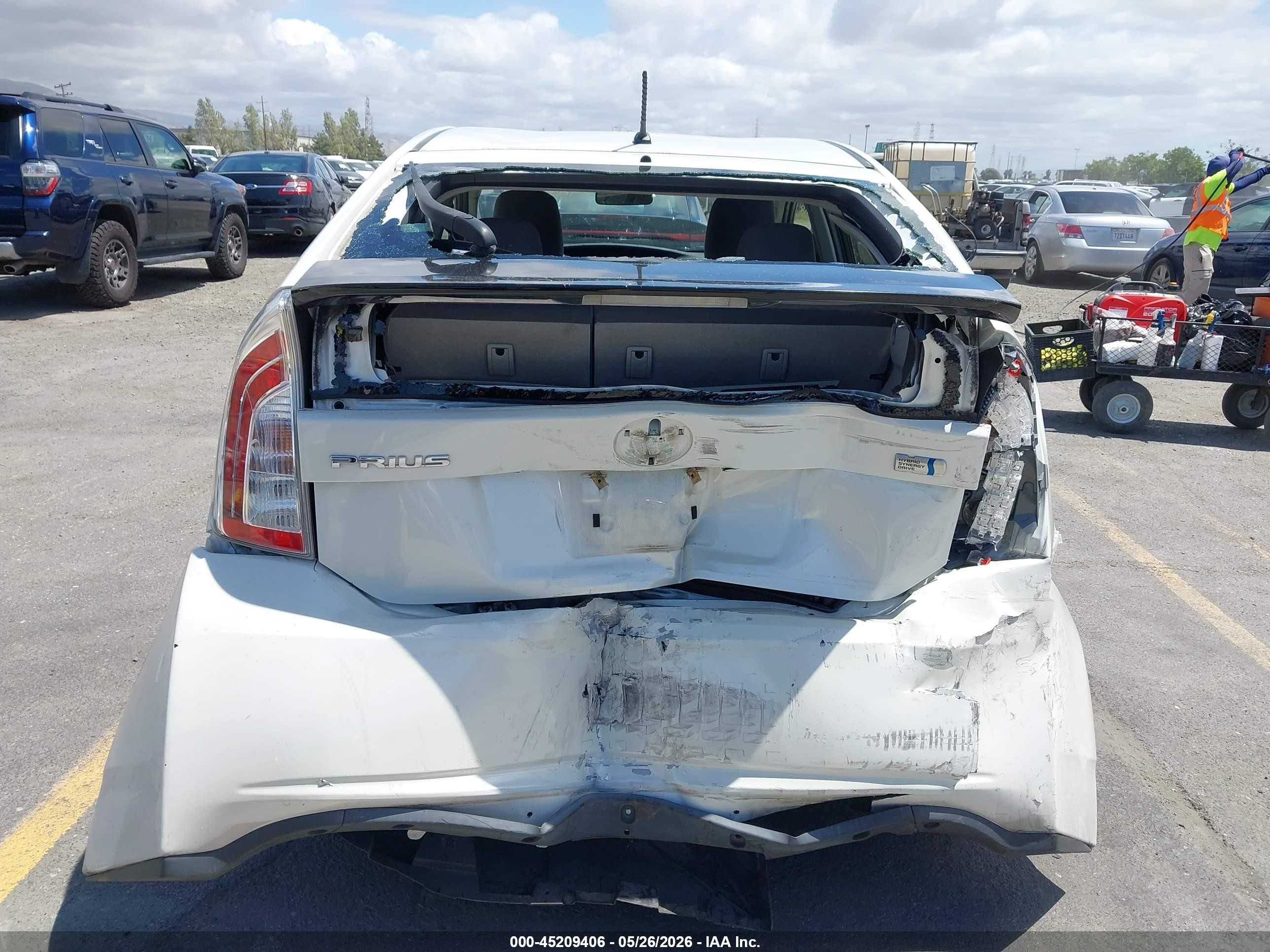 2015 Toyota Prius Two White vin: JTDKN3DU1F0453884