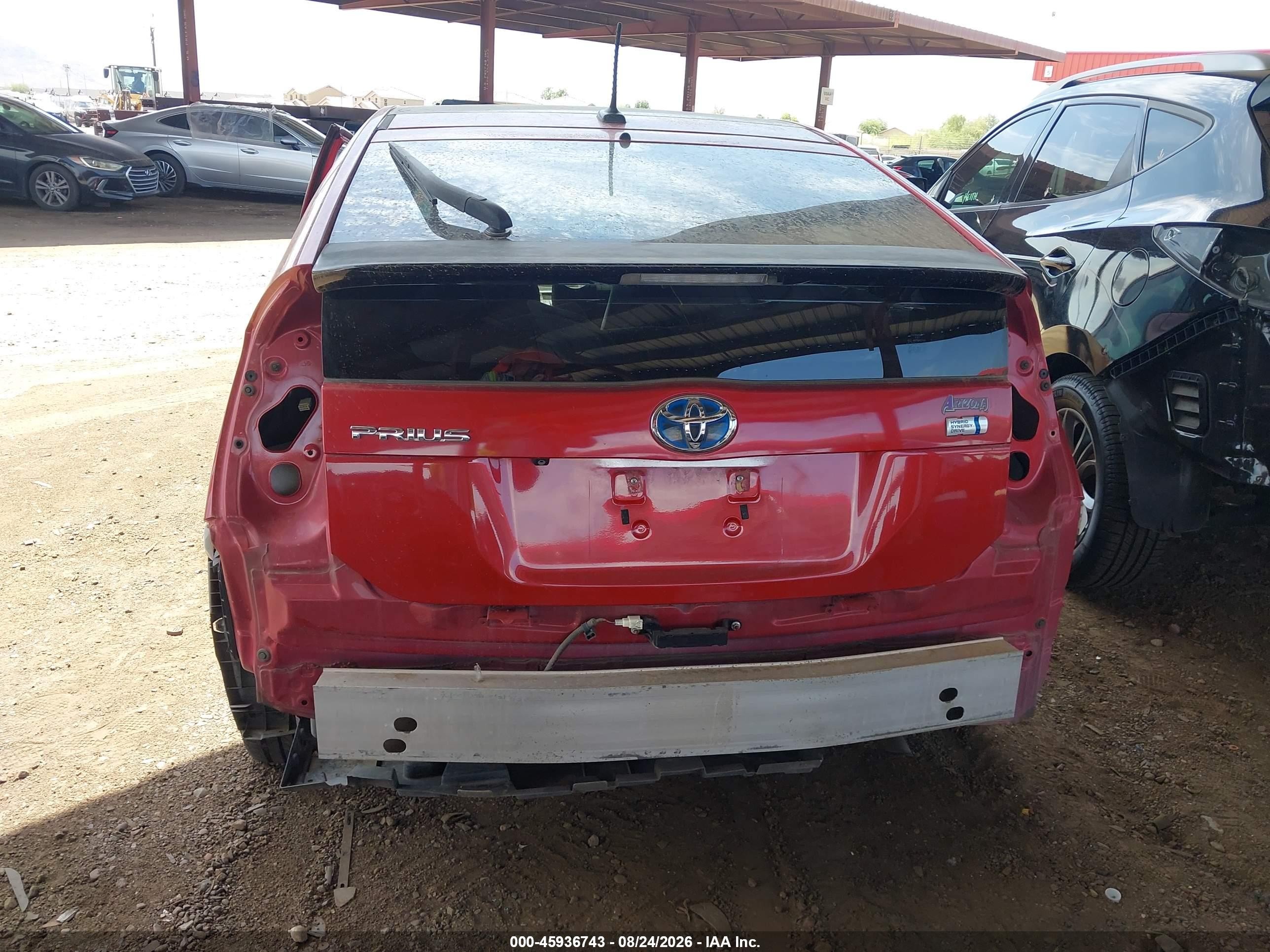 2015 Toyota Prius Four Red vin: JTDKN3DU1F1897275