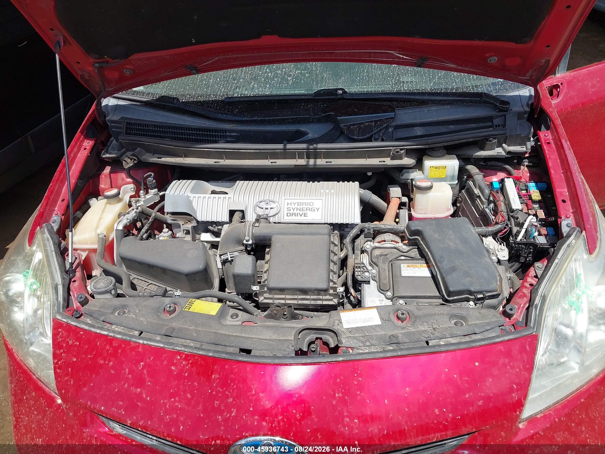 2015 Toyota Prius Four Red vin: JTDKN3DU1F1897275