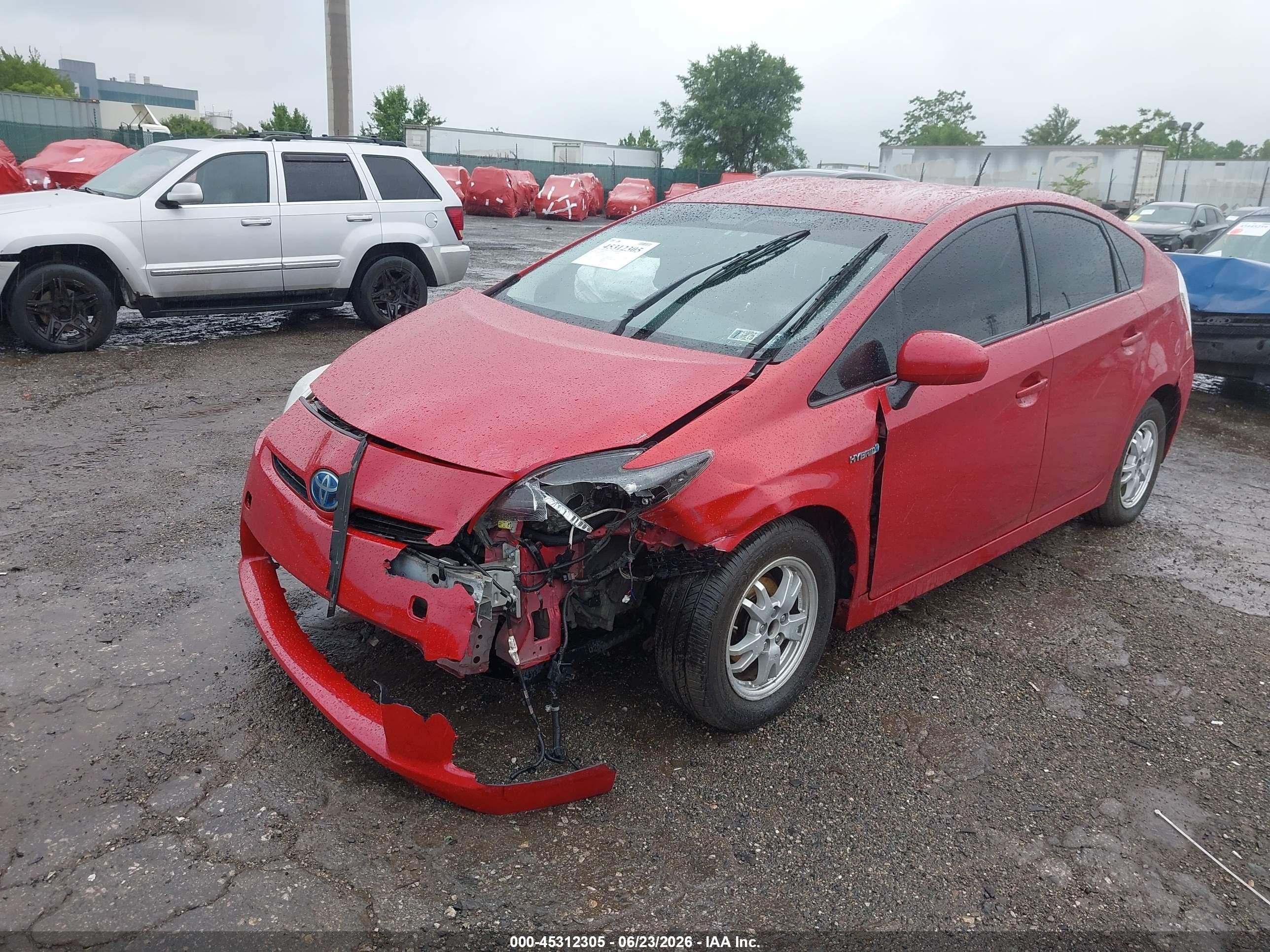 2010 Toyota Prius V Красный vin: JTDKN3DU2A0054457