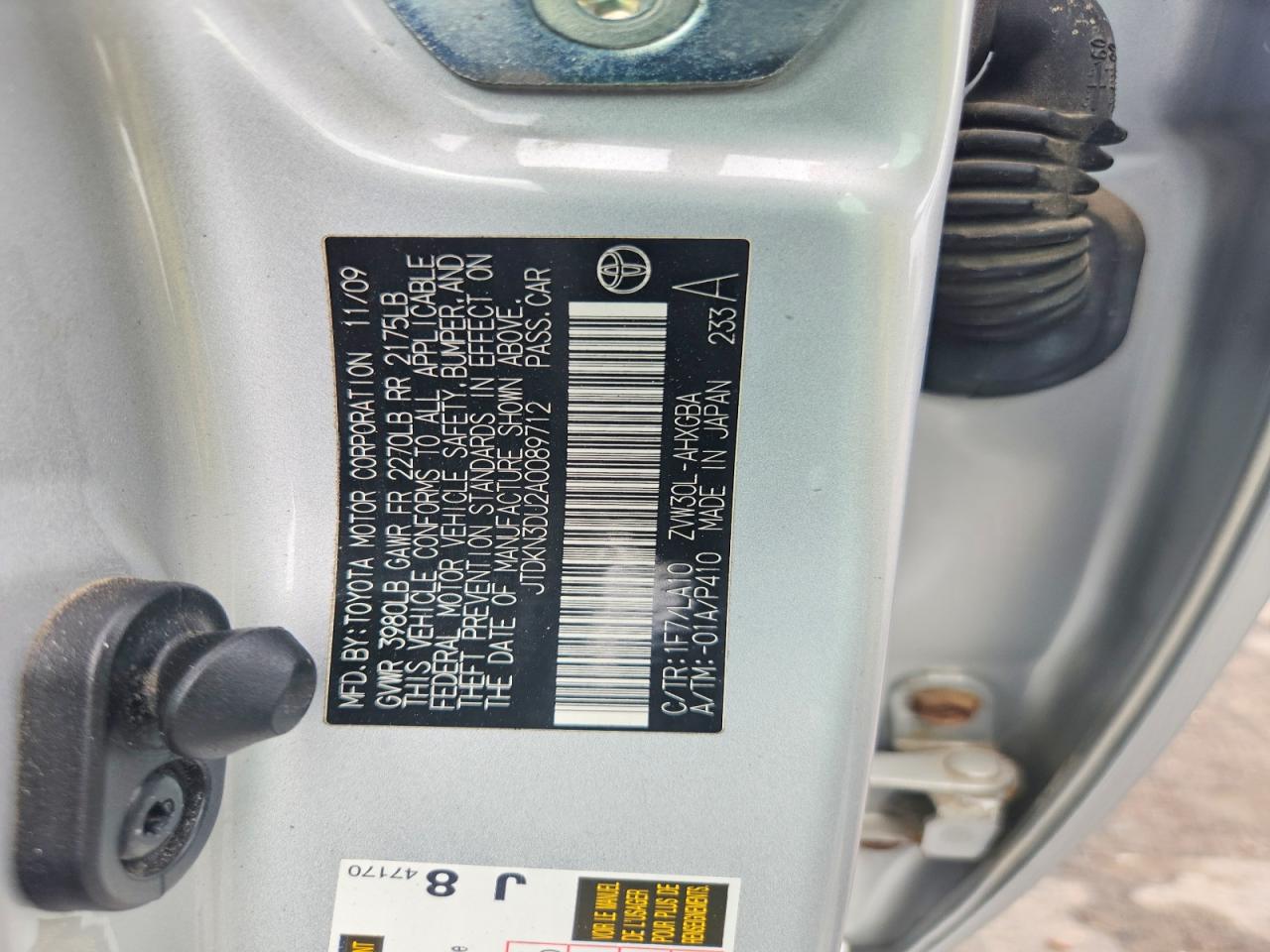 2010 Toyota Prius Iv Silver vin: JTDKN3DU2A0089712