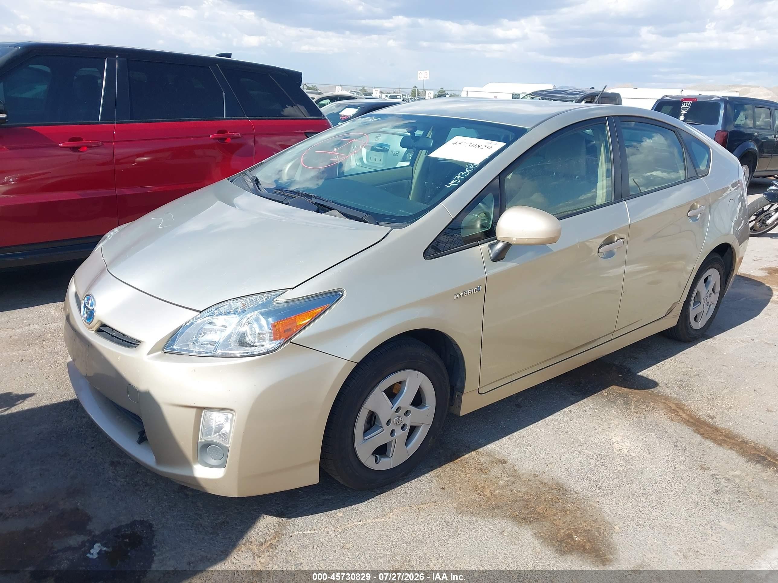 2010 Toyota Prius Ii Gold vin: JTDKN3DU2A0098751