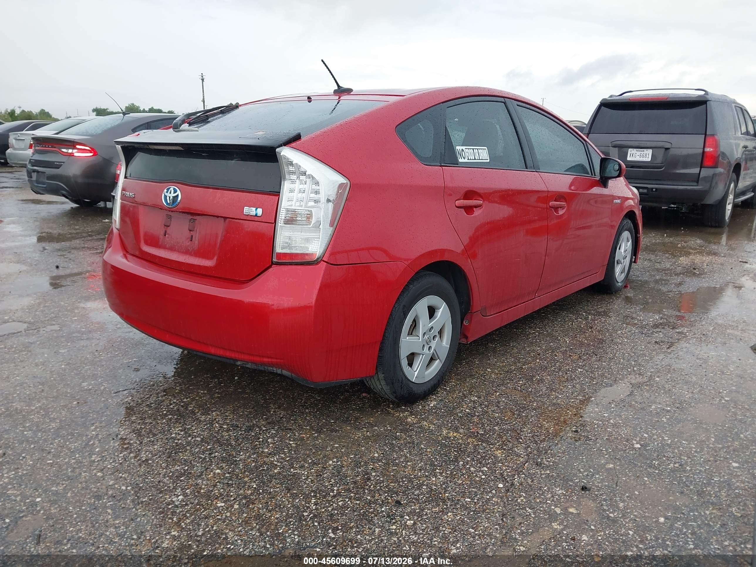 2010 Toyota Prius Ii Красный vin: JTDKN3DU2A0153330