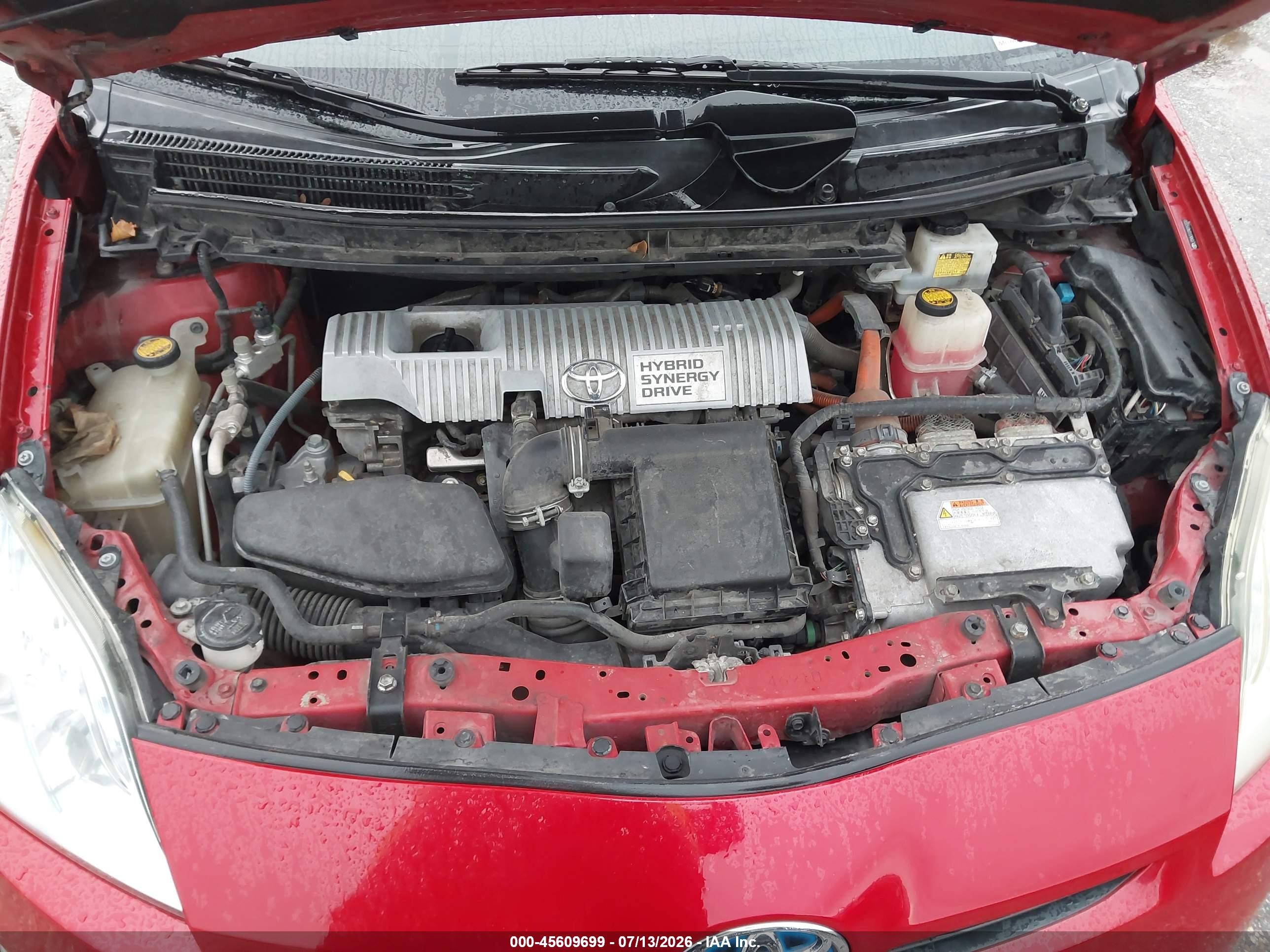 2010 Toyota Prius Ii Красный vin: JTDKN3DU2A0153330