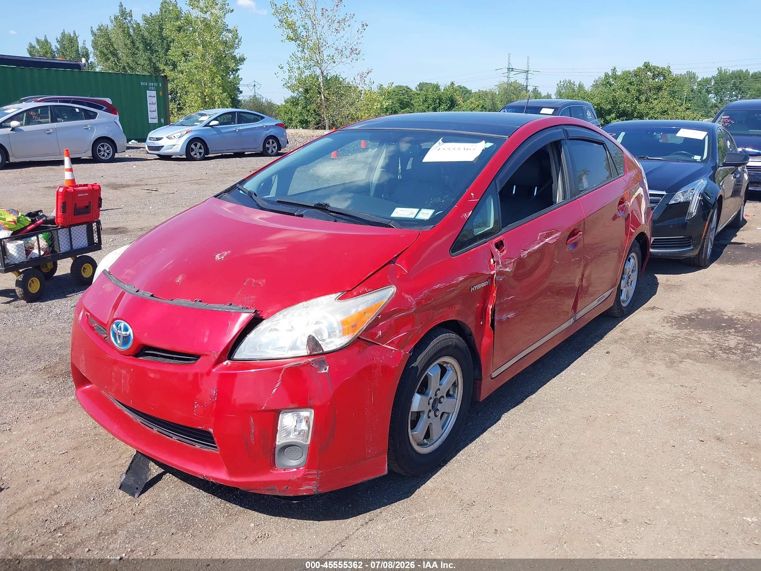 2010 Toyota Prius Iv Red vin: JTDKN3DU2A0169107