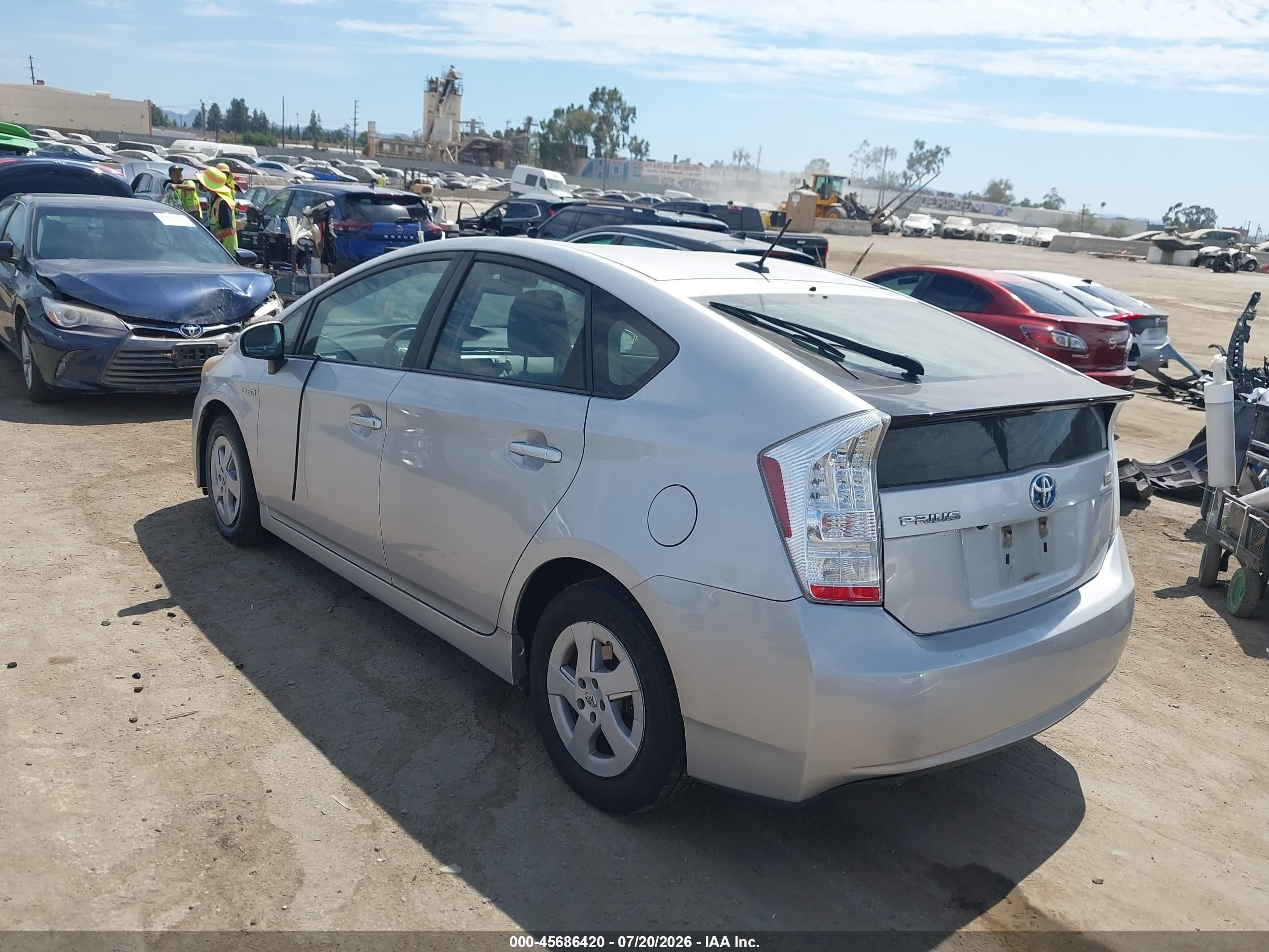 2010 Toyota Prius Iii Silver vin: JTDKN3DU2A0189308