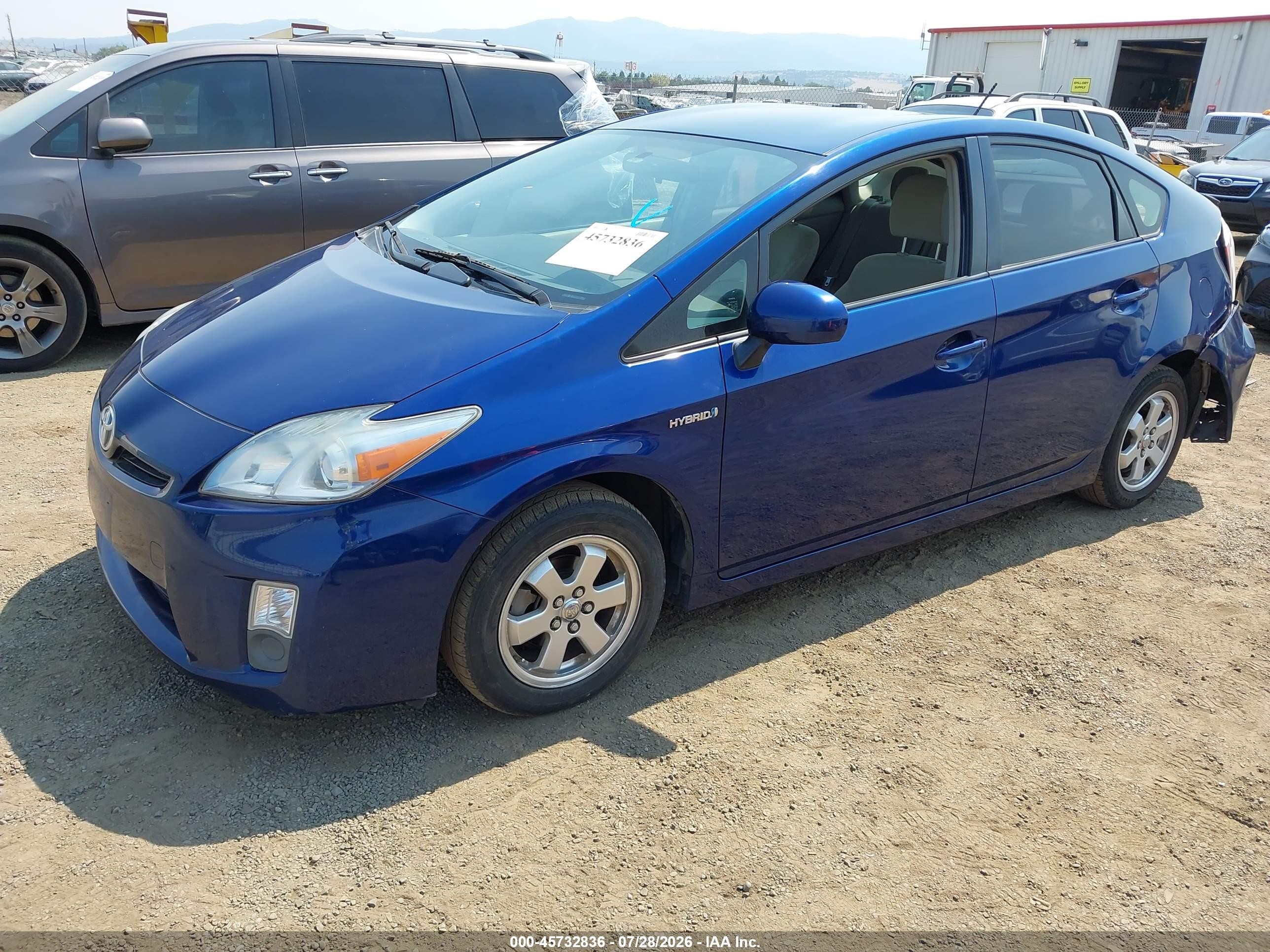 2010 Toyota Prius Ii Синий vin: JTDKN3DU2A0200260
