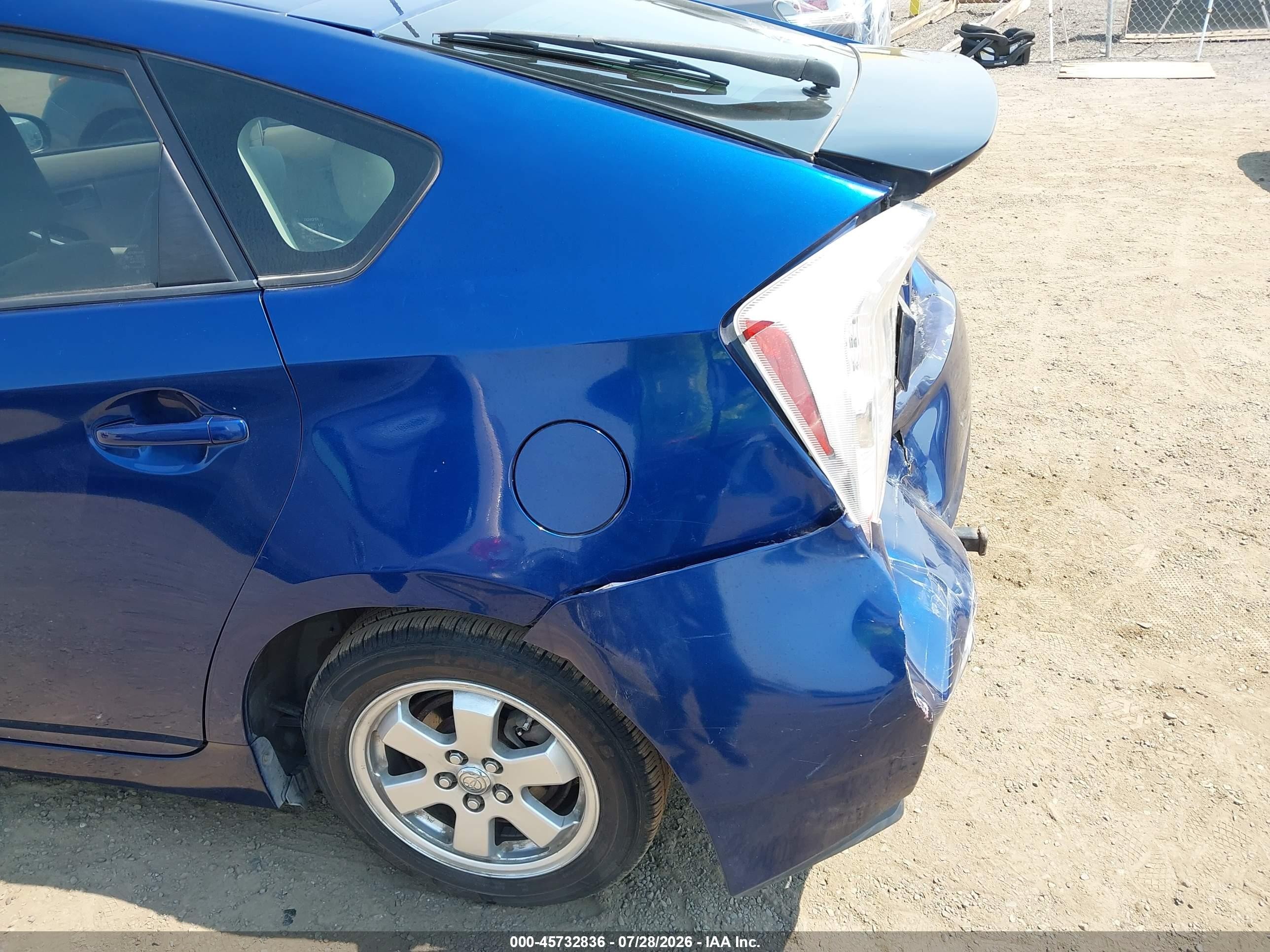 2010 Toyota Prius Ii Синий vin: JTDKN3DU2A0200260