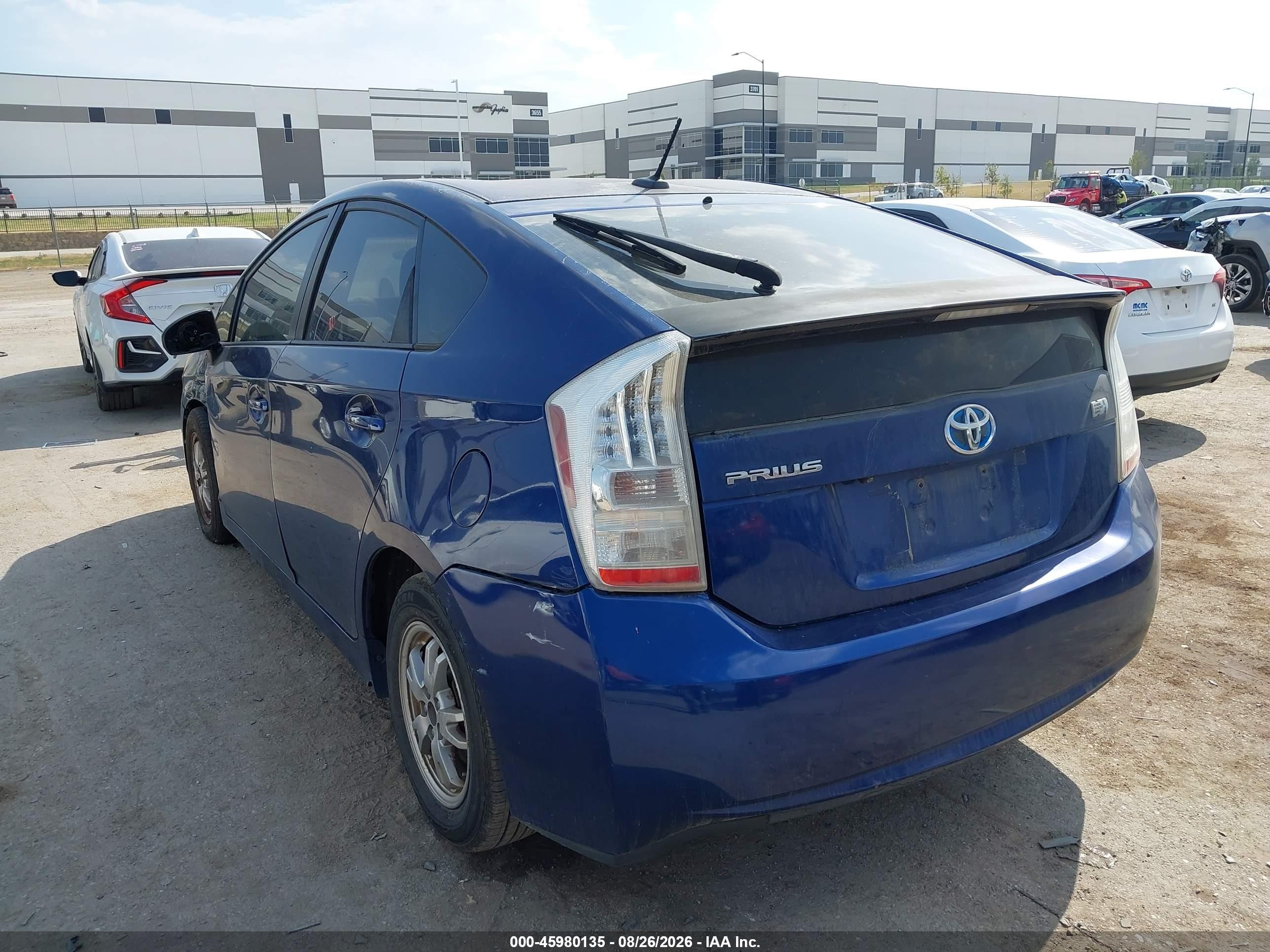 2010 Toyota Prius Iii Blue vin: JTDKN3DU2A1004667
