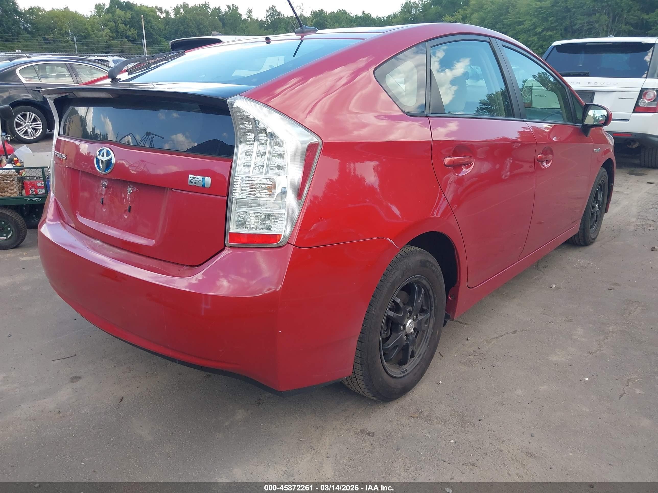2010 Toyota Prius Ii Red vin: JTDKN3DU2A1139549