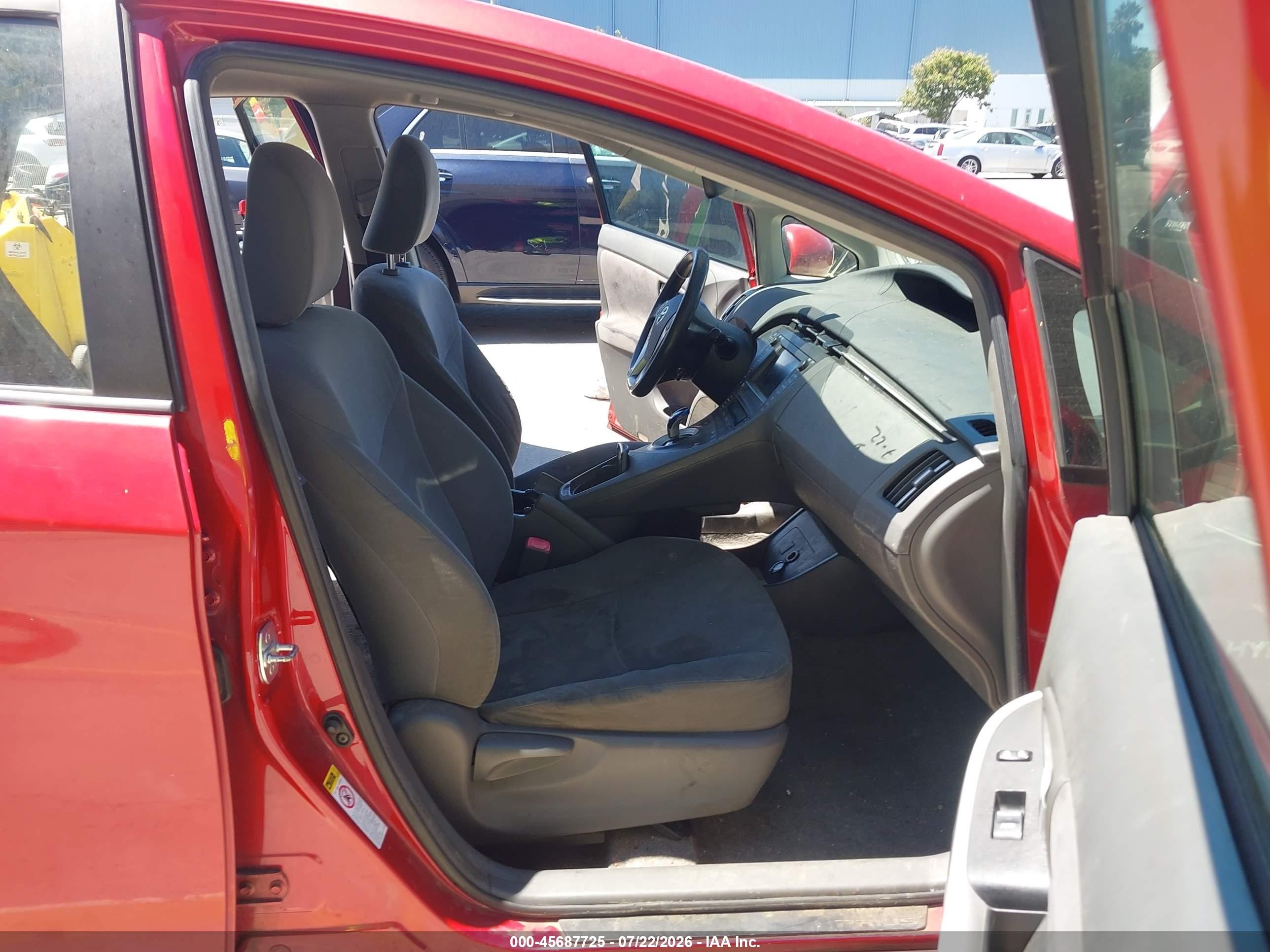 2010 Toyota Prius Iii Red vin: JTDKN3DU2A1171885