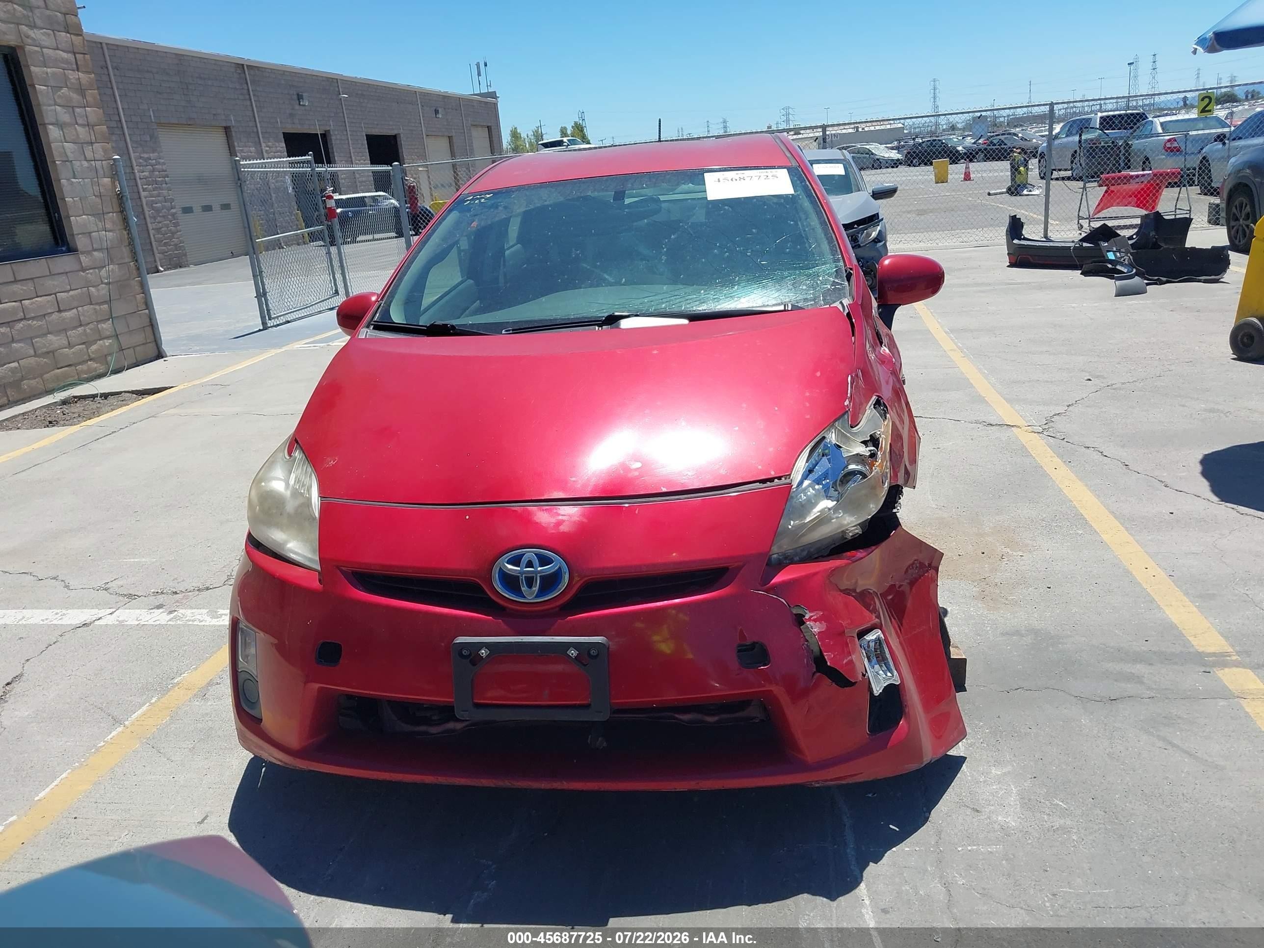 2010 Toyota Prius Iii Red vin: JTDKN3DU2A1171885