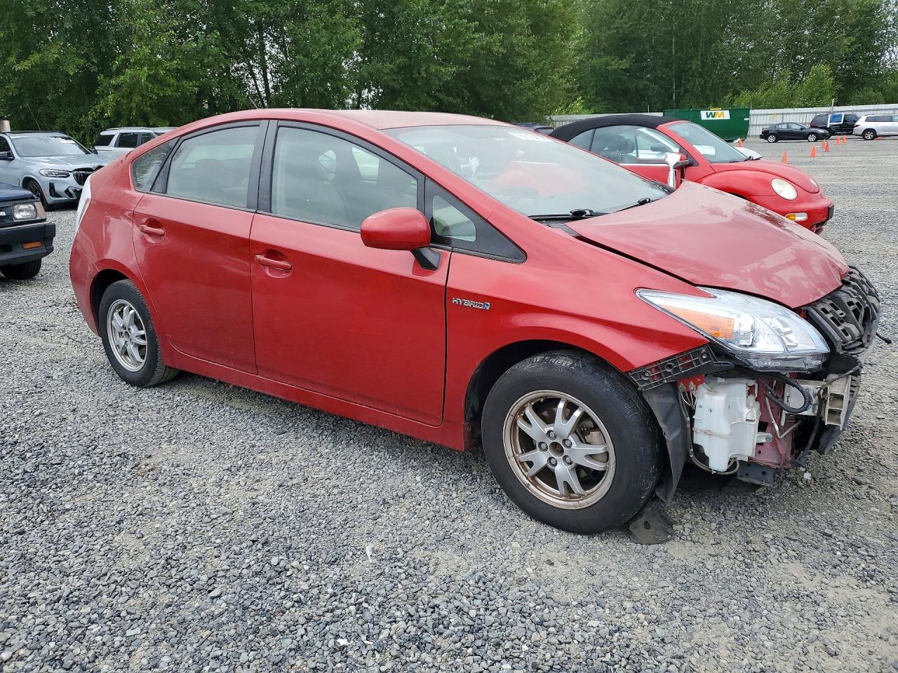2011 Toyota Prius Two Красный vin: JTDKN3DU2B0247726