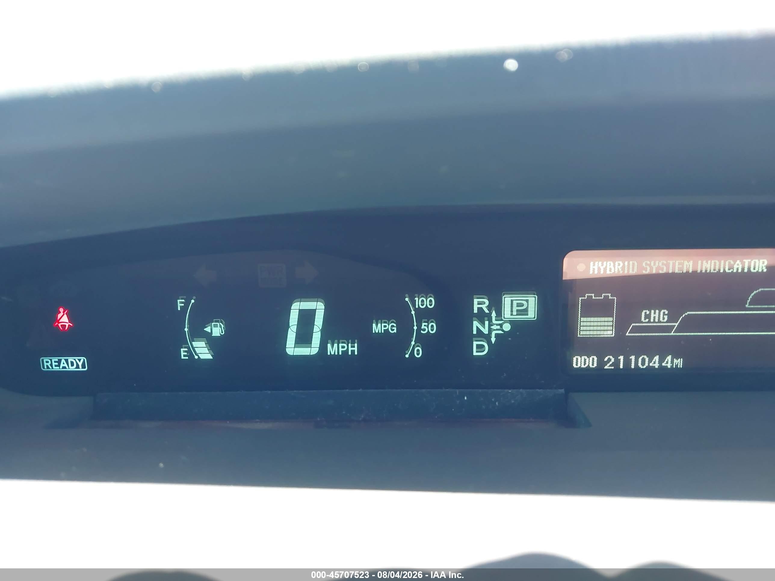 2011 Toyota Prius Two Белый vin: JTDKN3DU2B0256362