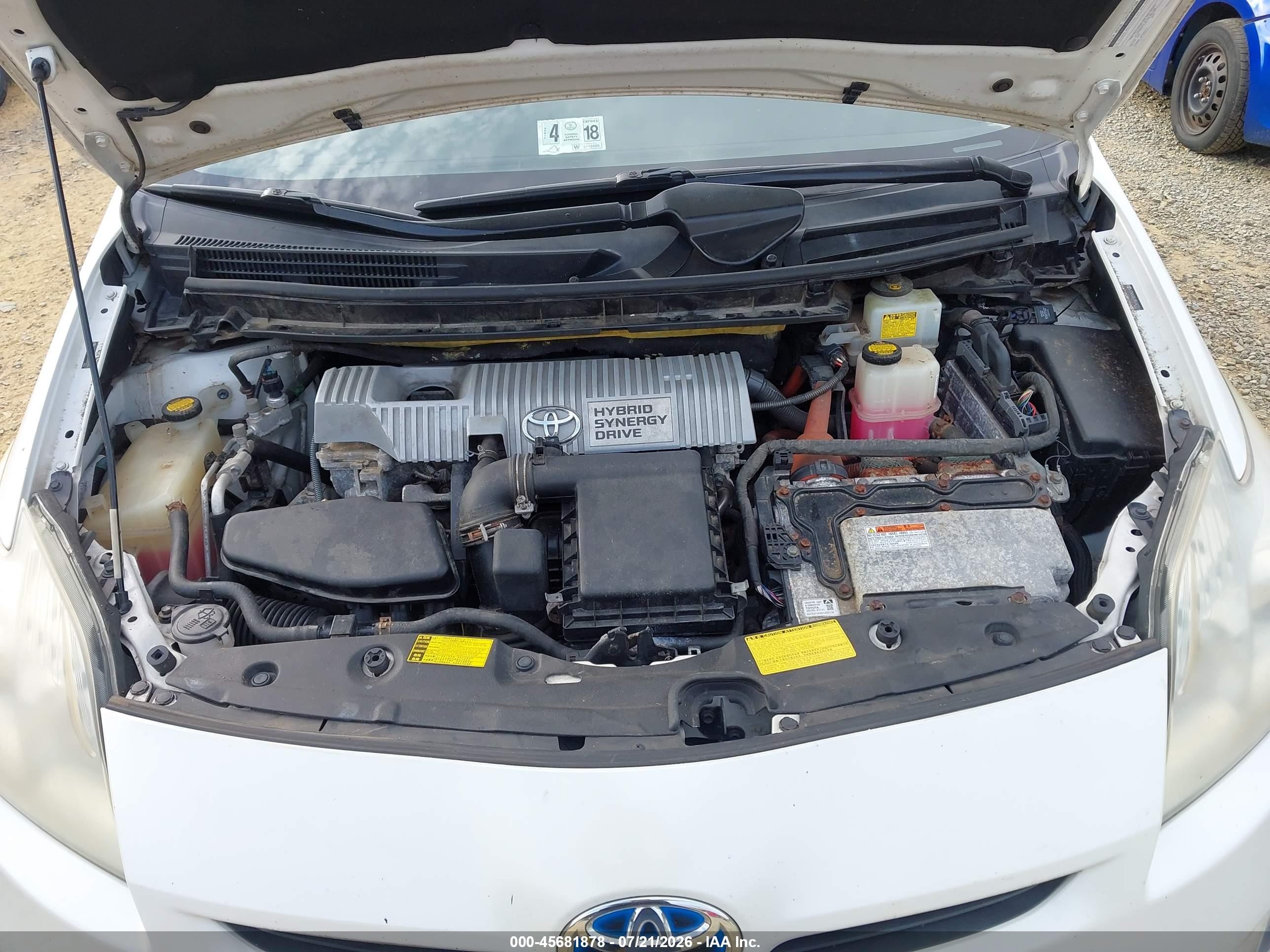 2011 Toyota Prius Three Белый vin: JTDKN3DU2B5342015
