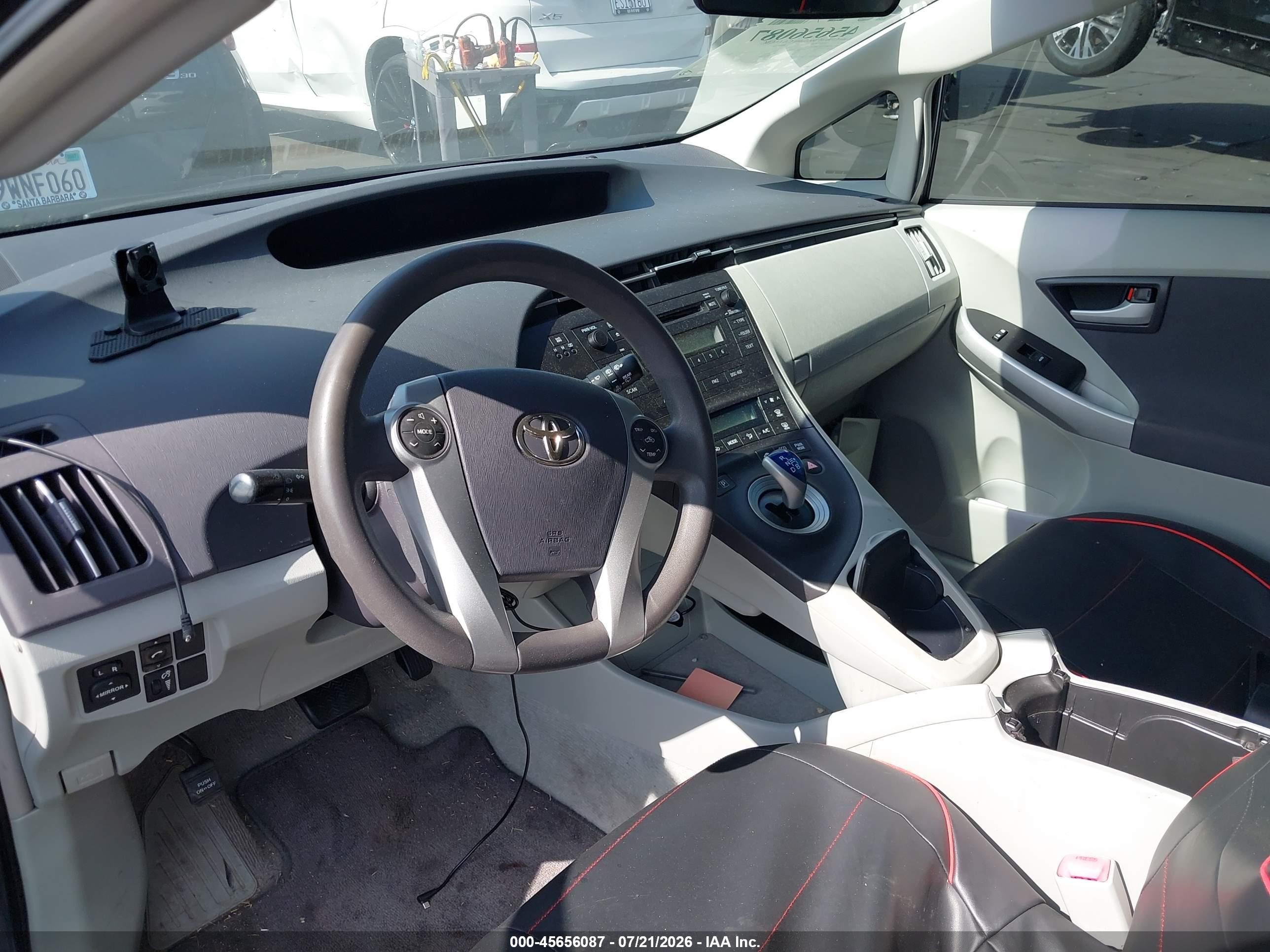 2011 Toyota Prius Two Gray vin: JTDKN3DU2B5355878