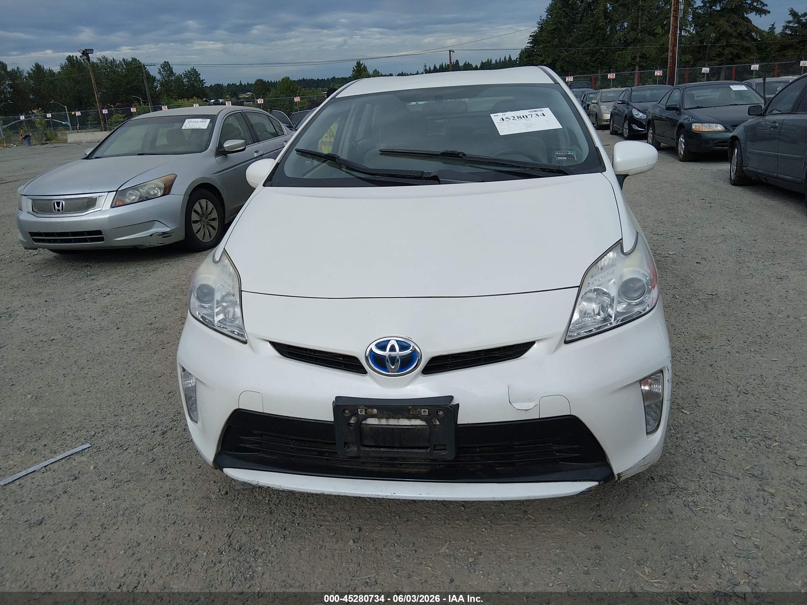 2012 Toyota Prius Two White vin: JTDKN3DU2C0335046
