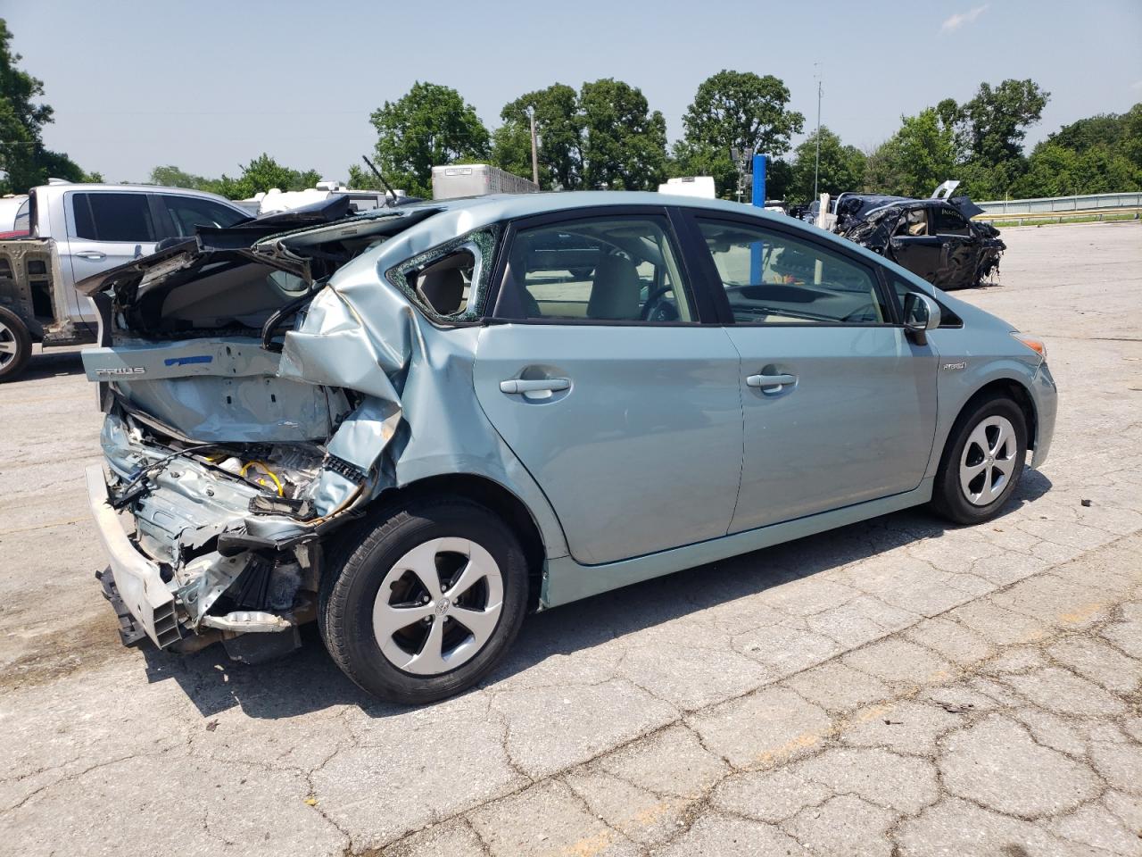 2012 Toyota Prius Turquoise vin: JTDKN3DU2C1483398