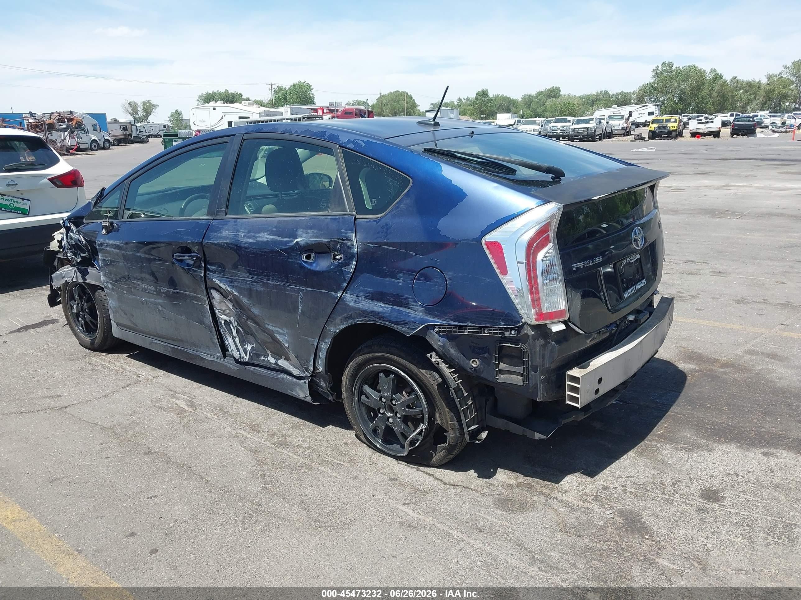 2012 Toyota Prius Three Синий vin: JTDKN3DU2C1508087