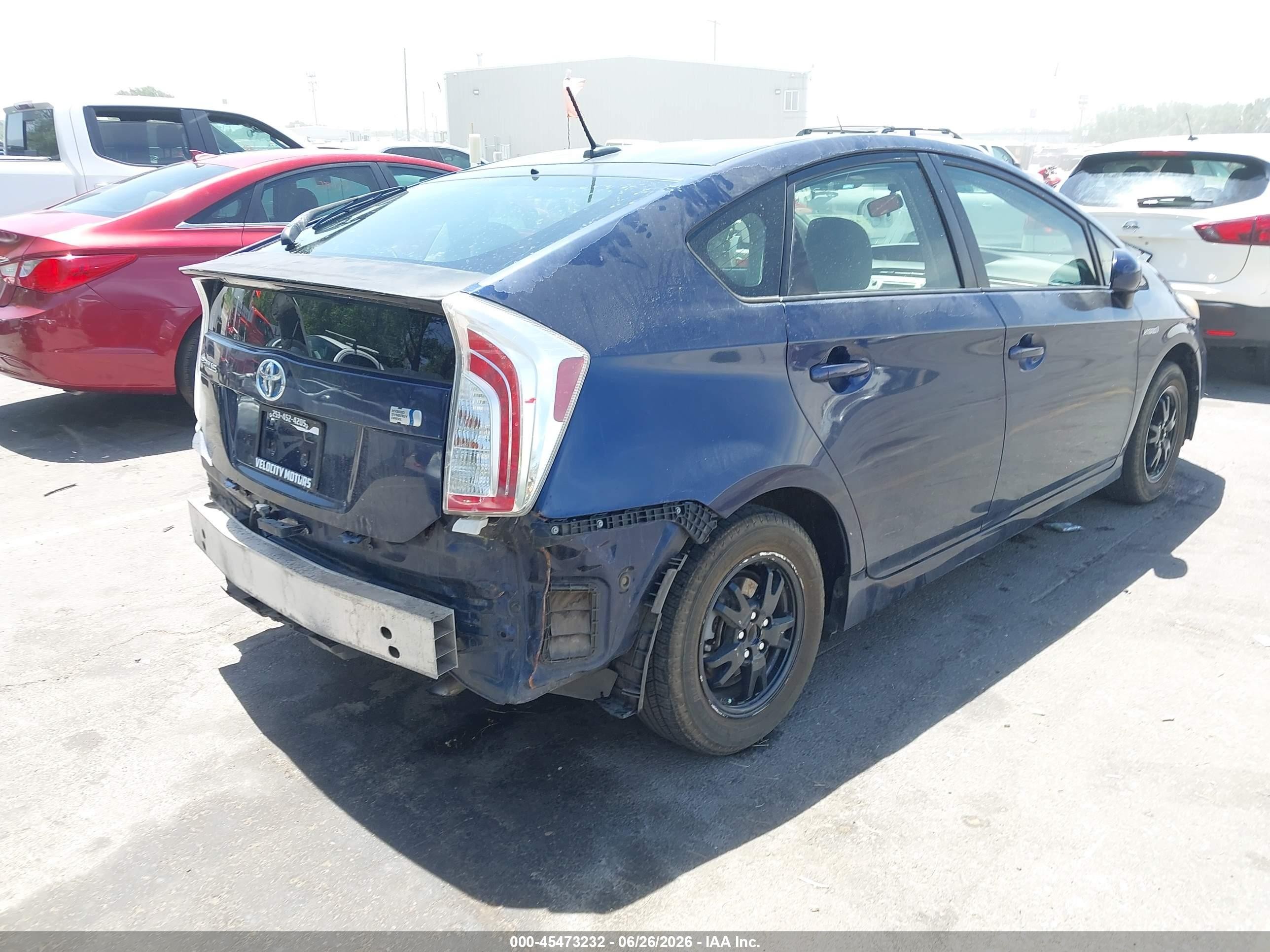 2012 Toyota Prius Three Синий vin: JTDKN3DU2C1508087