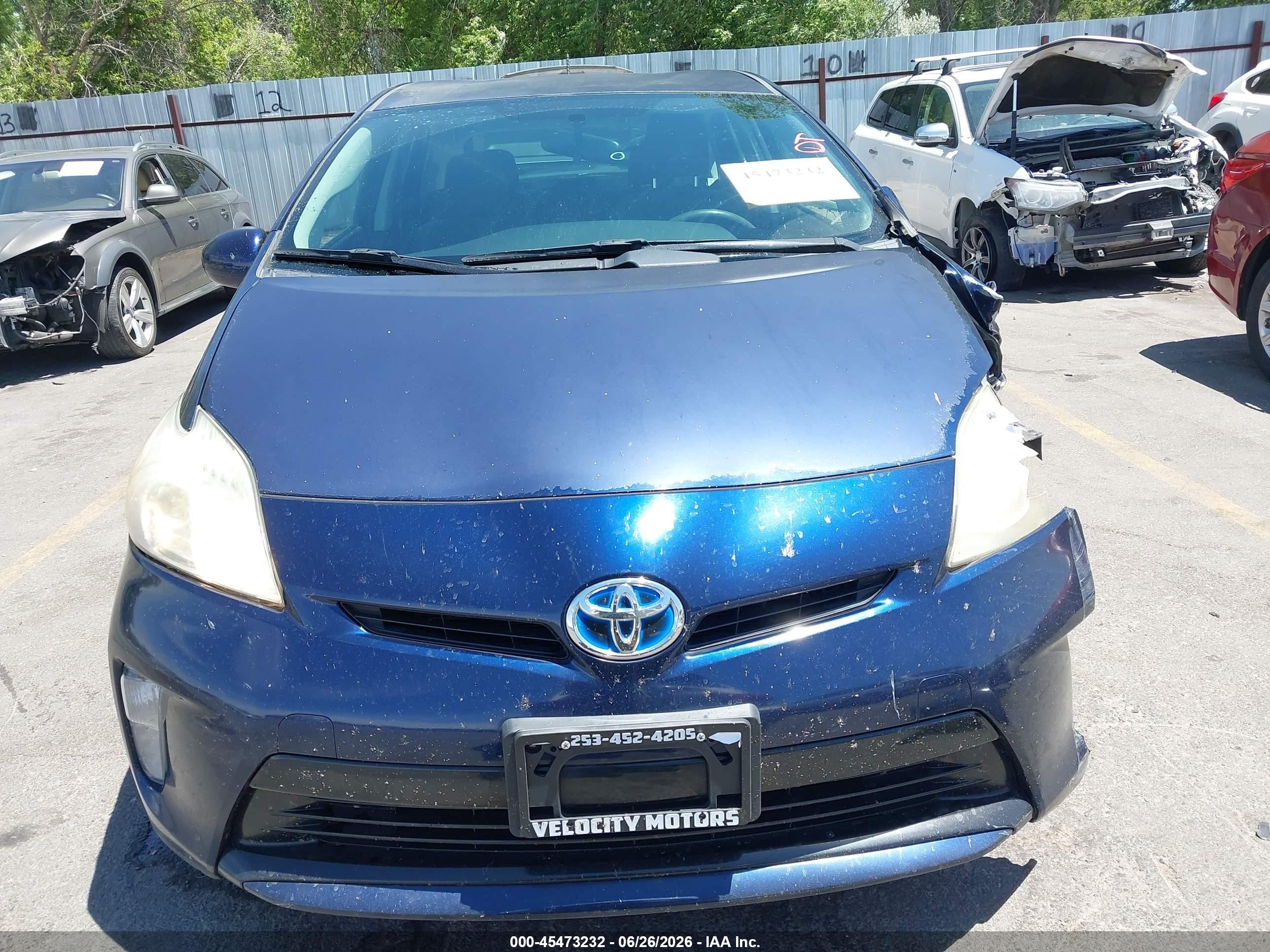 2012 Toyota Prius Three Синий vin: JTDKN3DU2C1508087