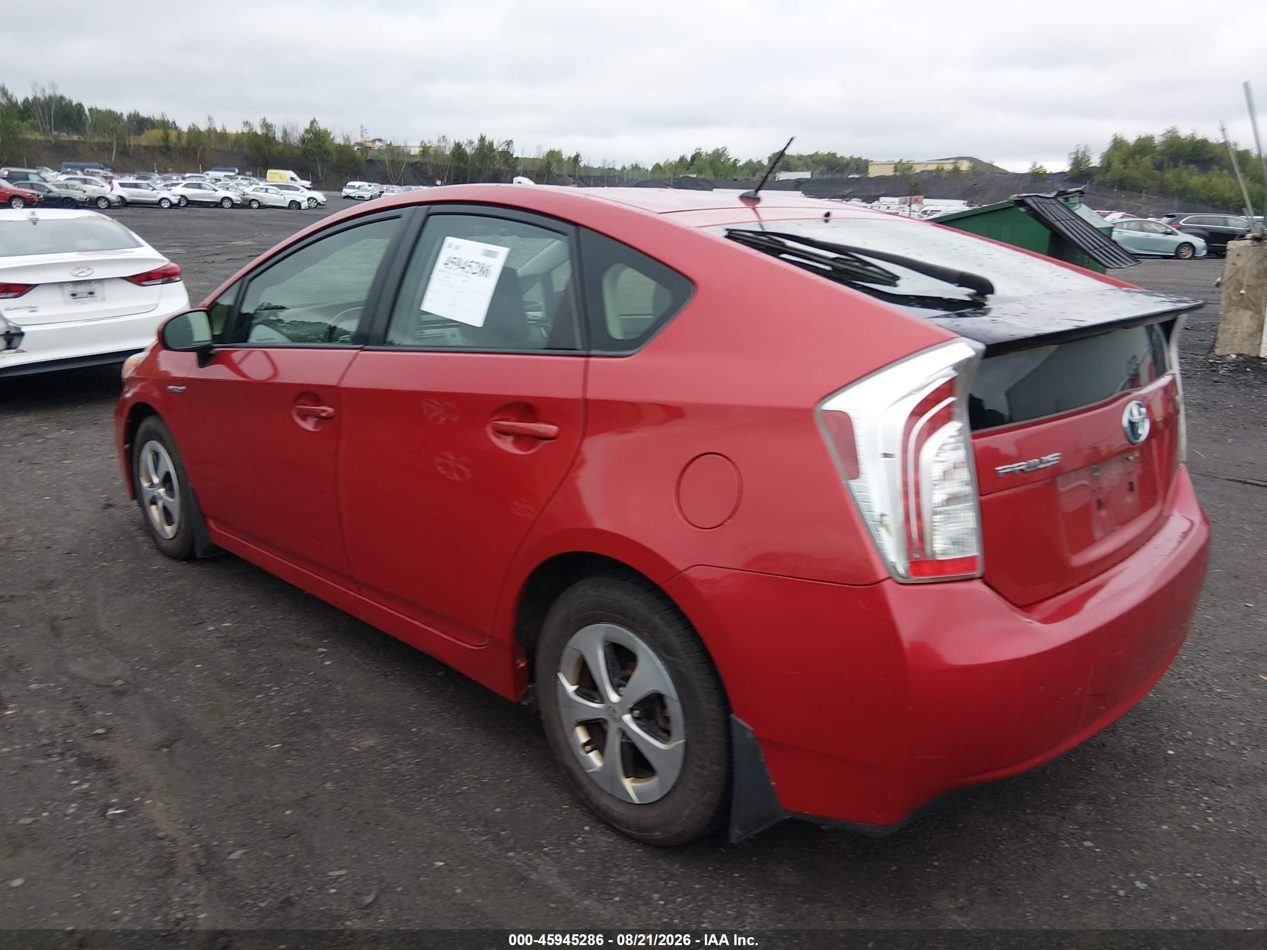 2012 Toyota Prius Two Red vin: JTDKN3DU2C1532566