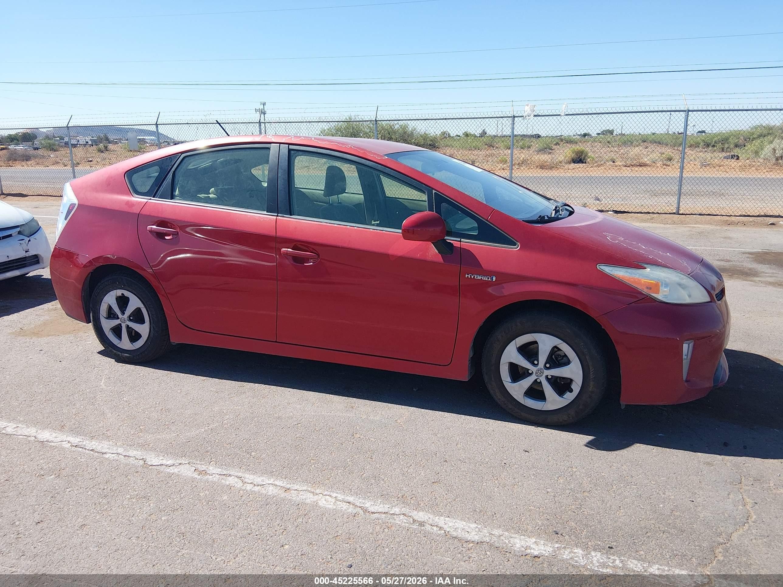 2012 Toyota Prius Two Red vin: JTDKN3DU2C1539484
