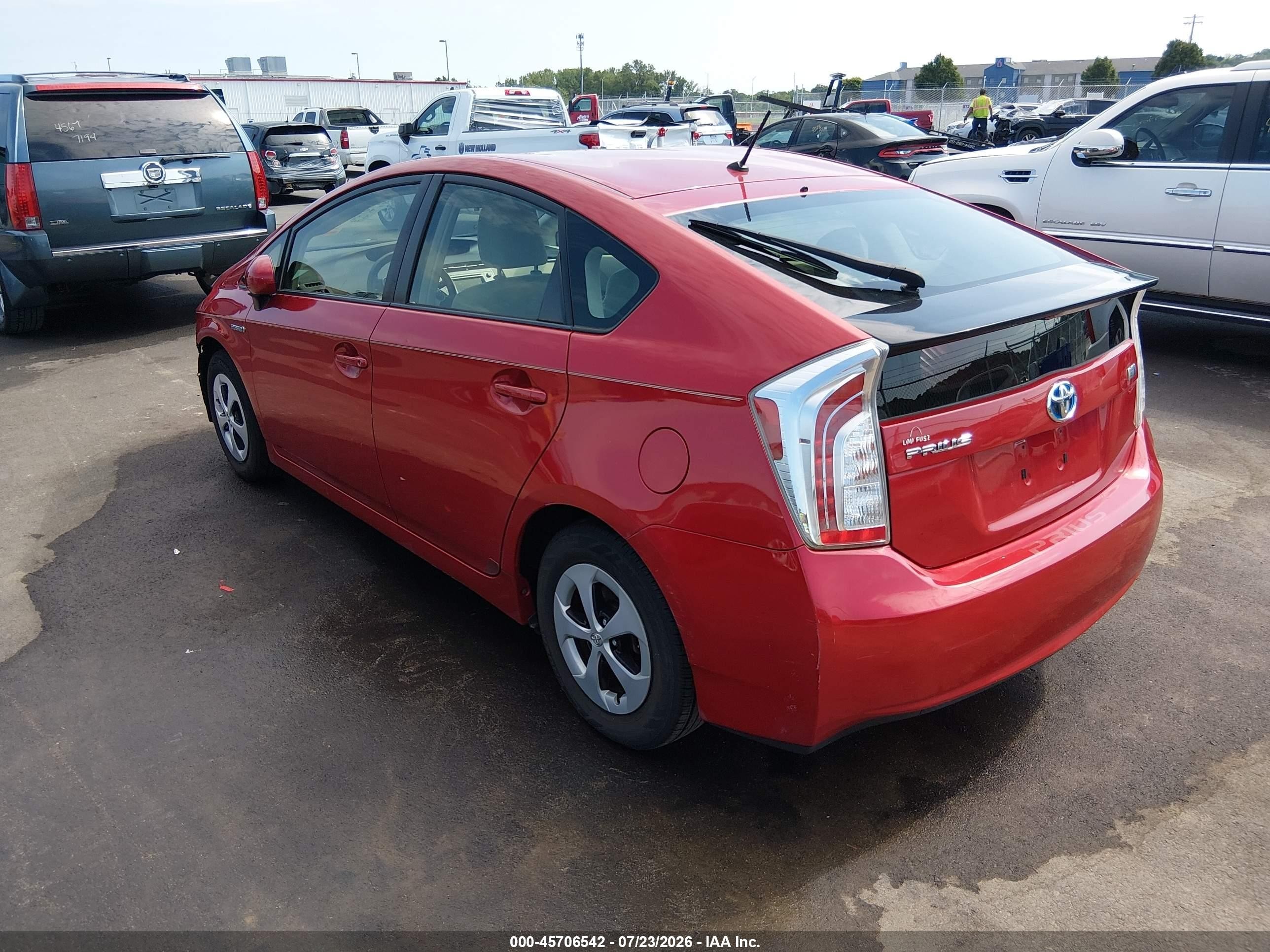 2012 Toyota Prius Two Red vin: JTDKN3DU2C1541686