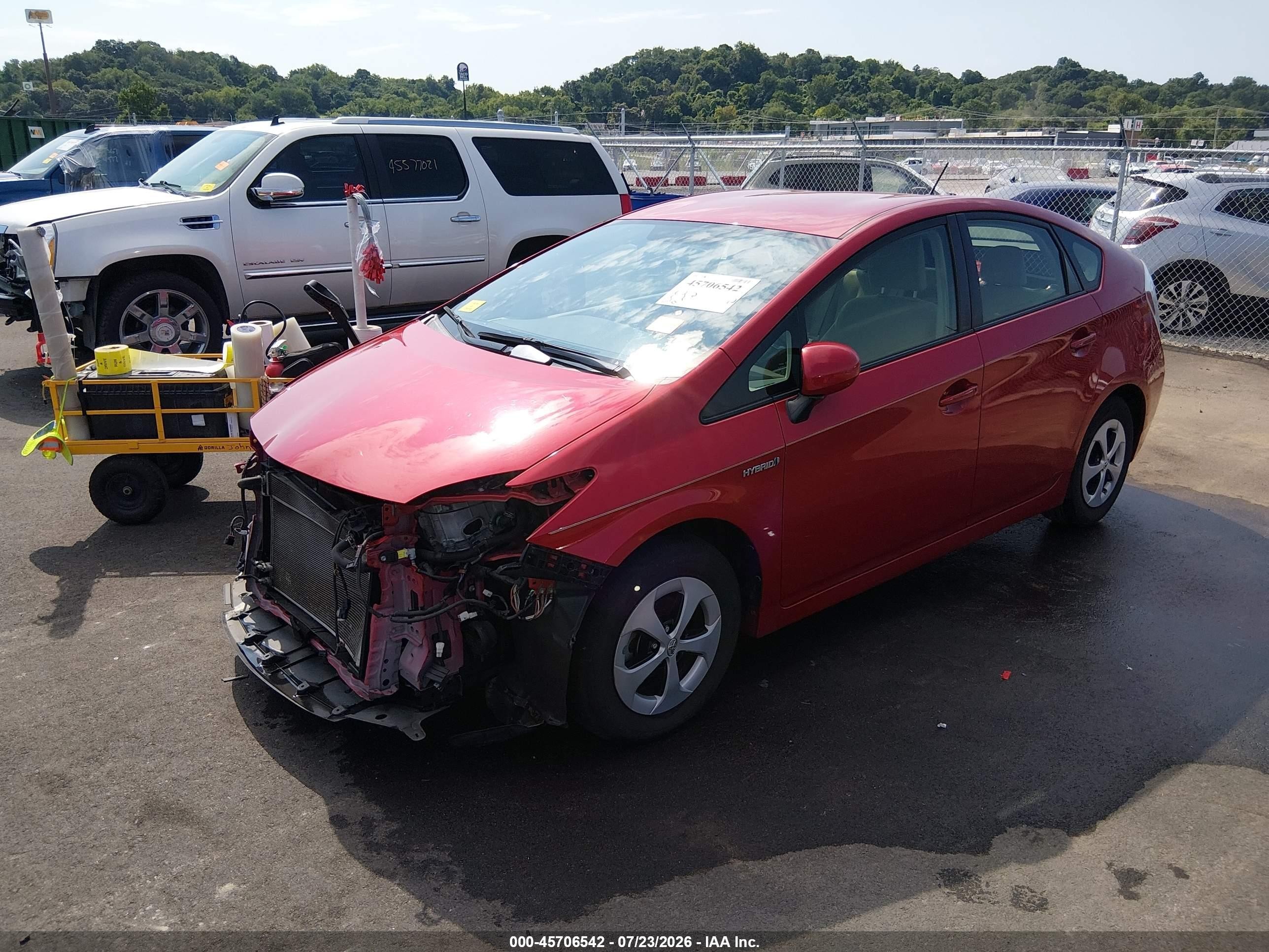 2012 Toyota Prius Two Red vin: JTDKN3DU2C1541686