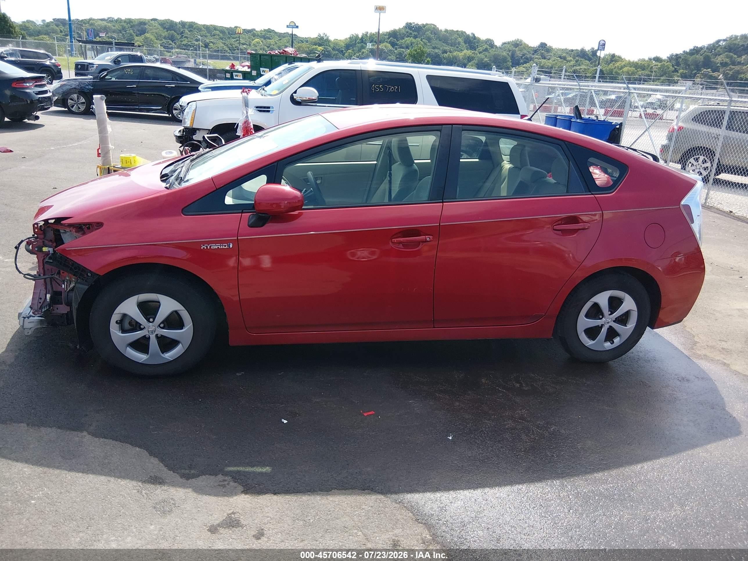 2012 Toyota Prius Two Red vin: JTDKN3DU2C1541686