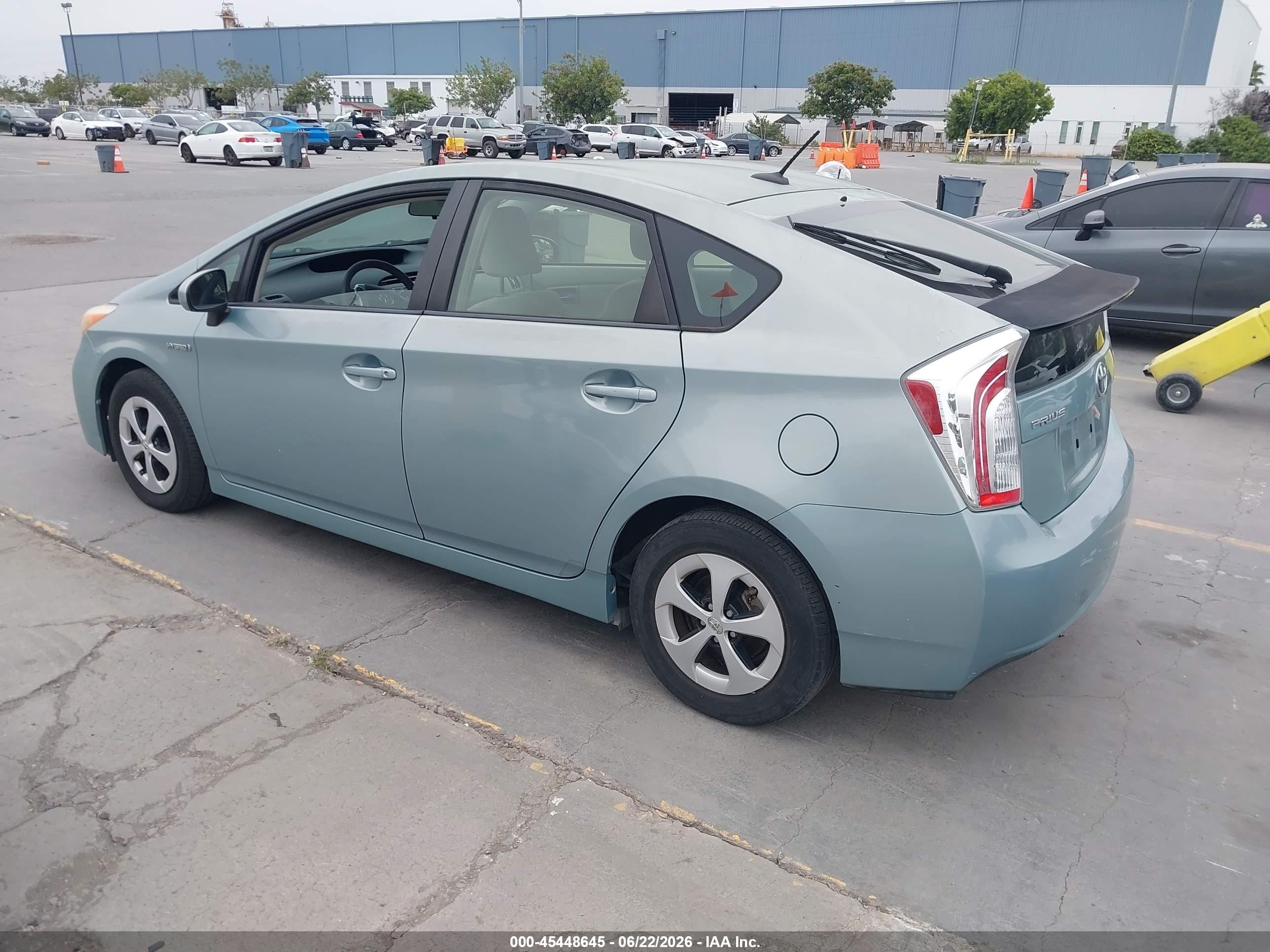 2012 Toyota Prius Three Turquoise vin: JTDKN3DU2C1549352