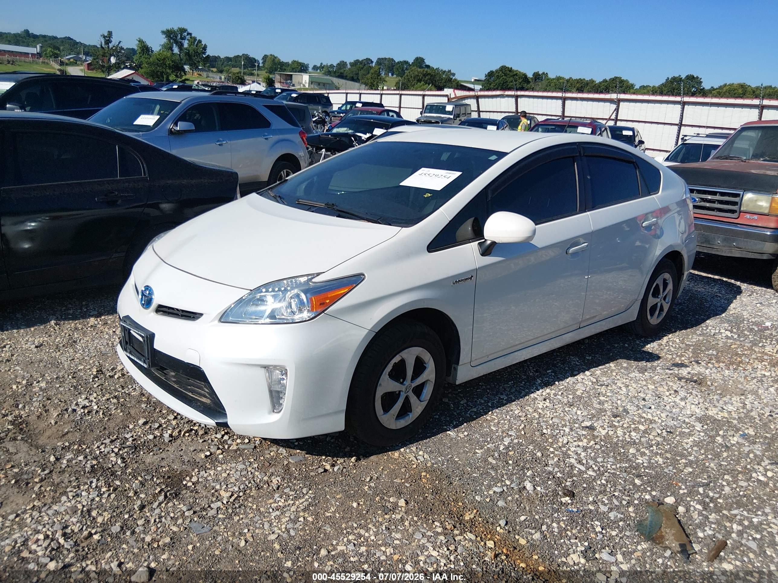 2012 Toyota Prius   White vin: JTDKN3DU2C1554678