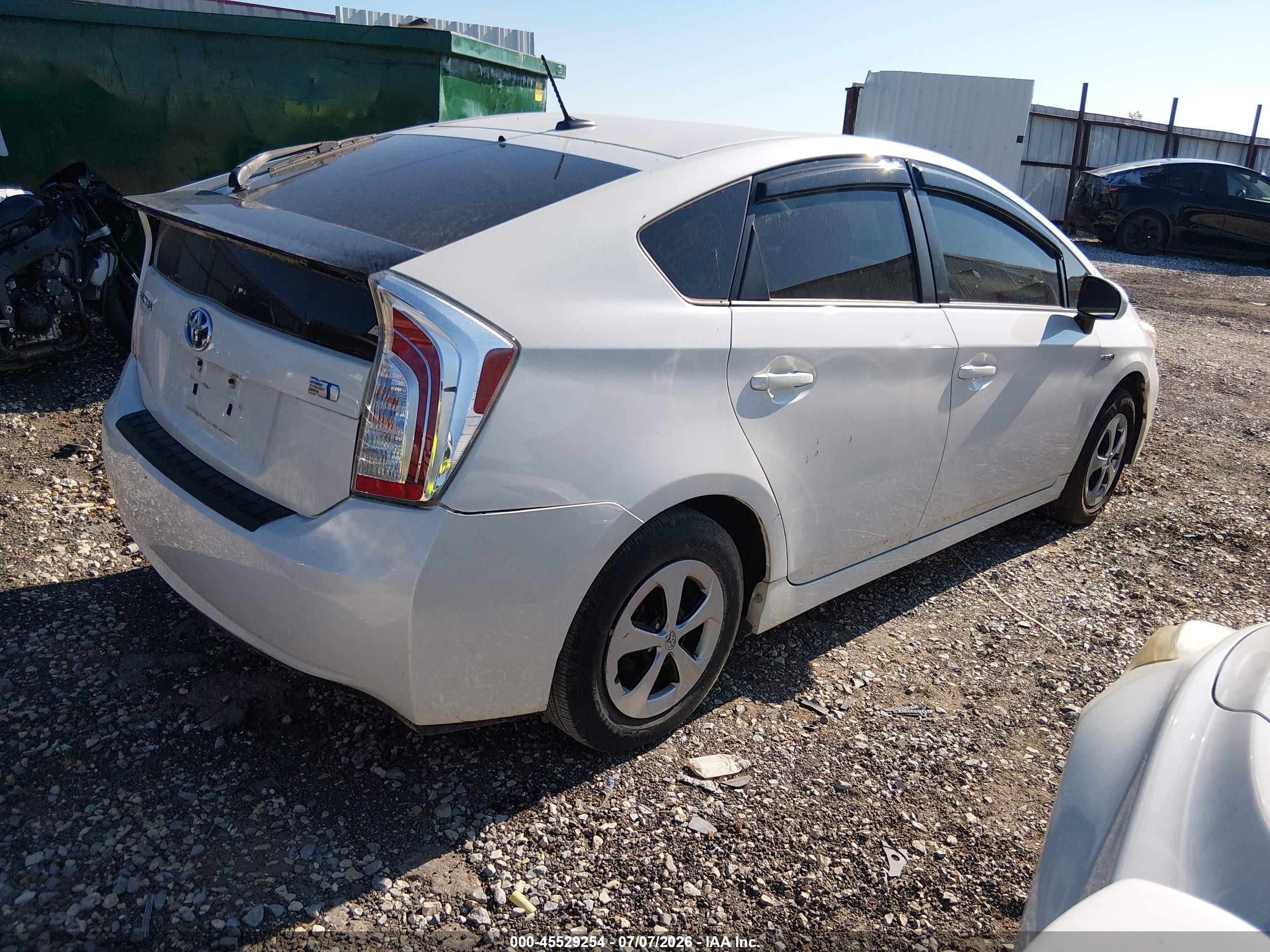 2012 Toyota Prius   White vin: JTDKN3DU2C1554678